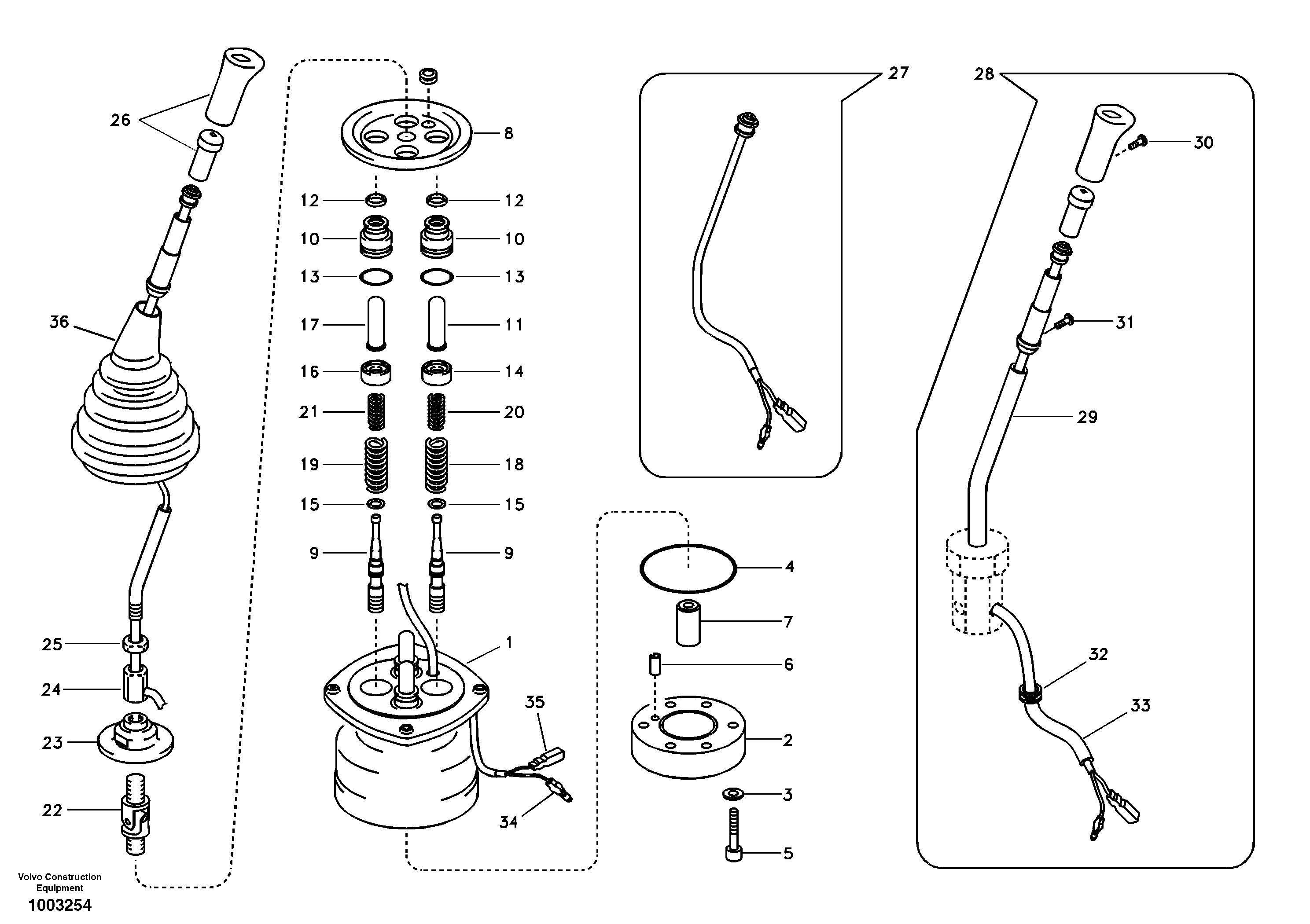 Servo system, remote control valve — volvo parts diagram