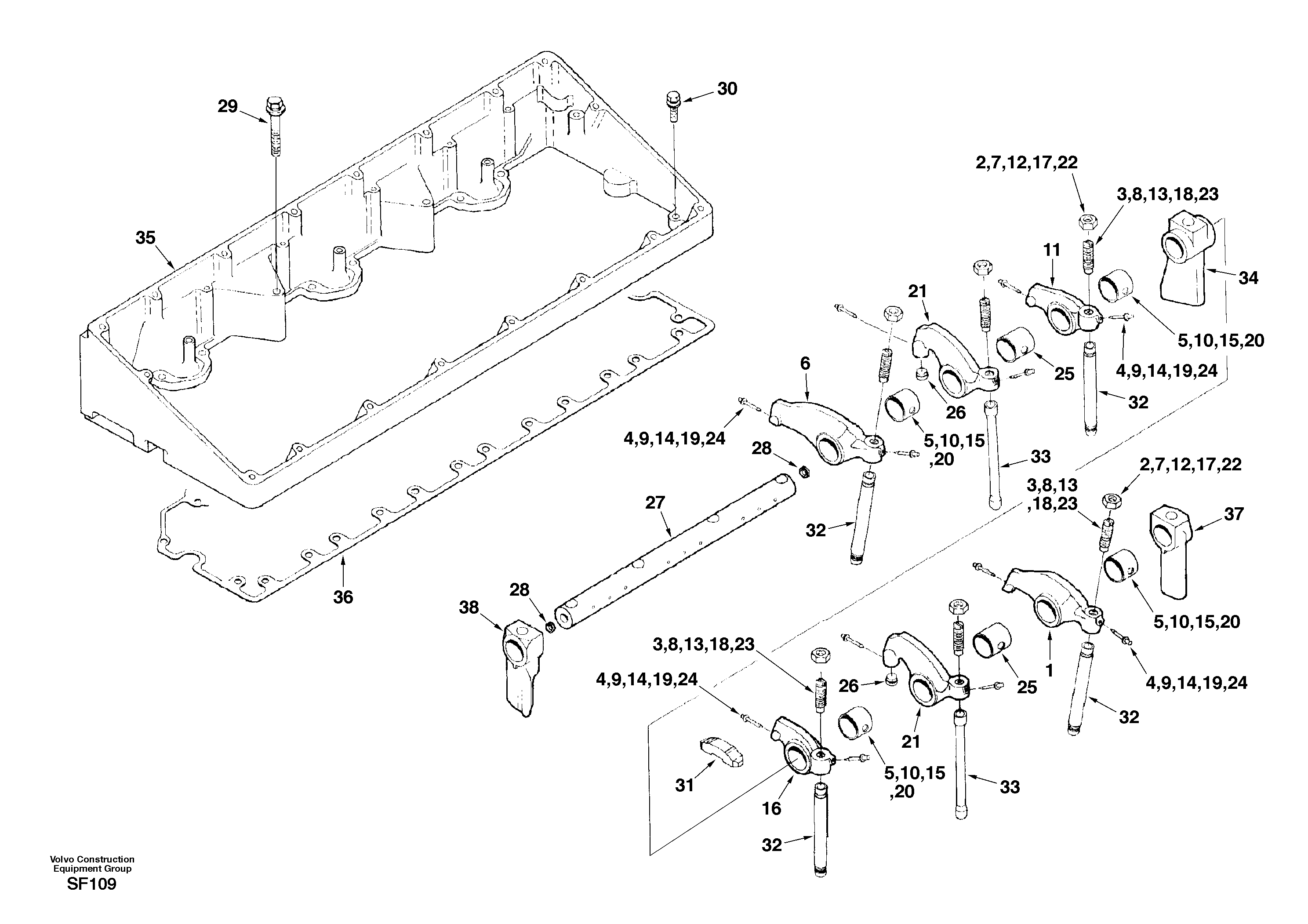 Rocker arm — volvo parts diagram