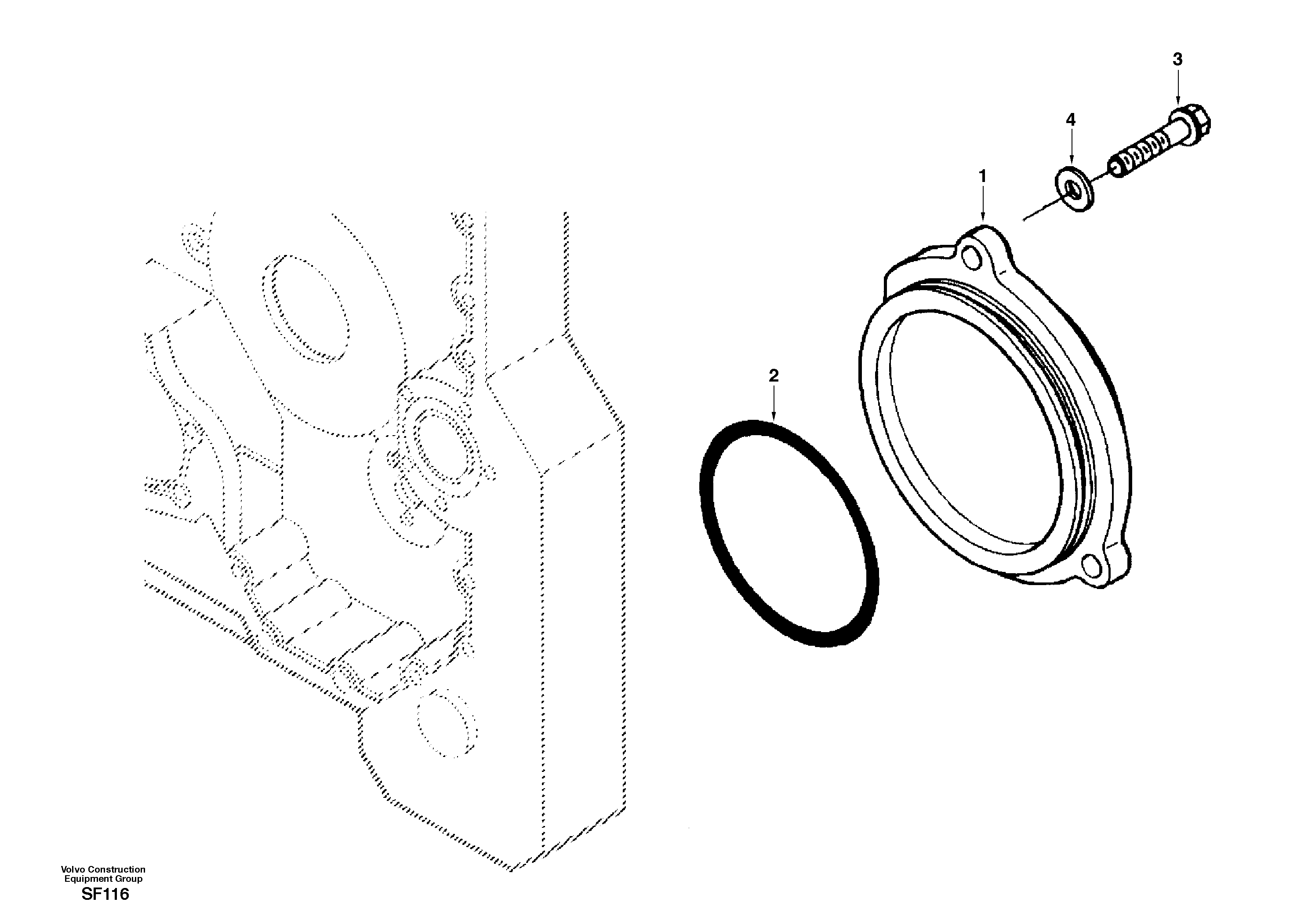 Power take-off cover — volvo parts diagram