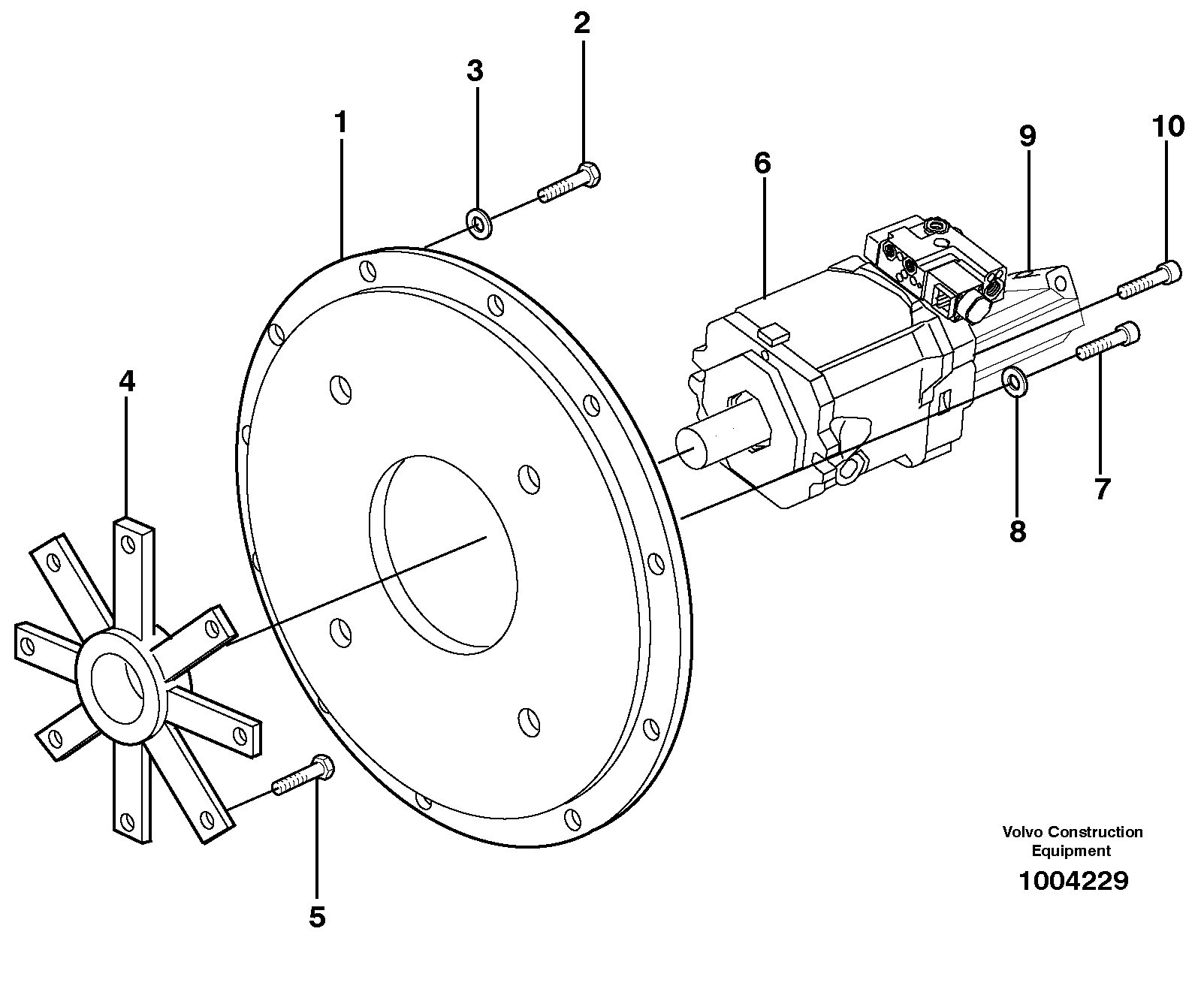 Pump installation — volvo parts diagram