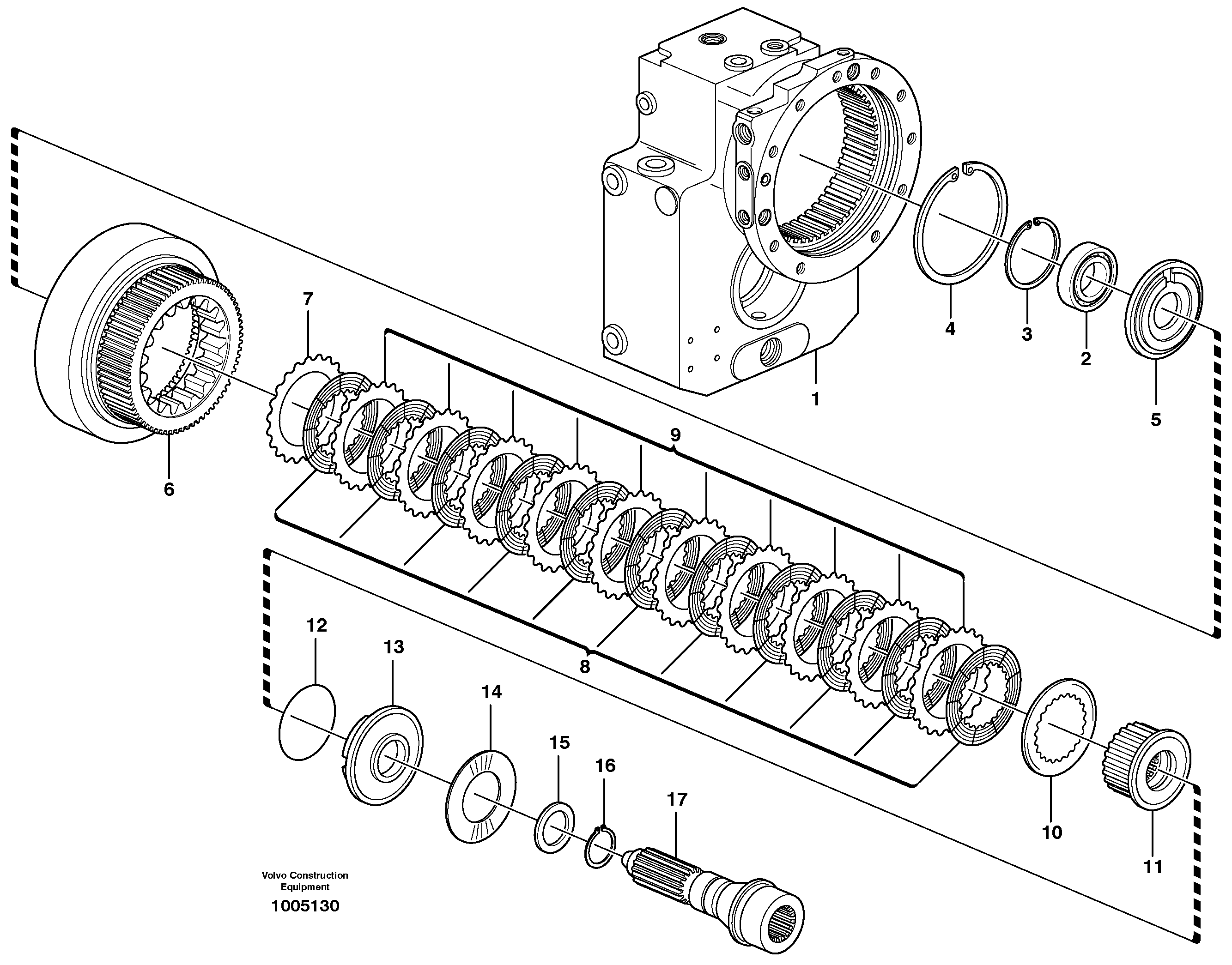 Transfer case, hydraulic coupling — volvo parts diagram