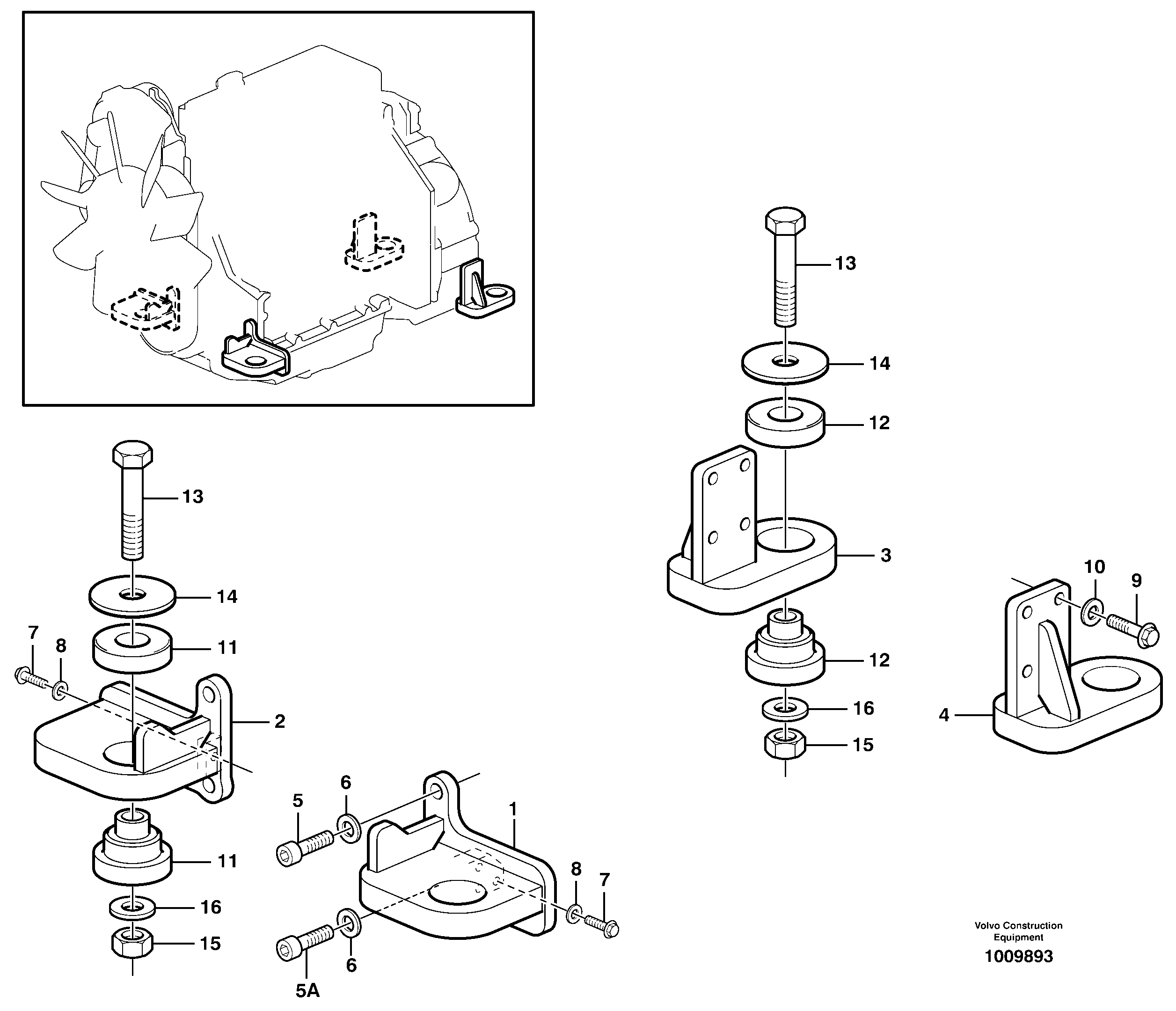 Engine mounting — volvo parts diagram