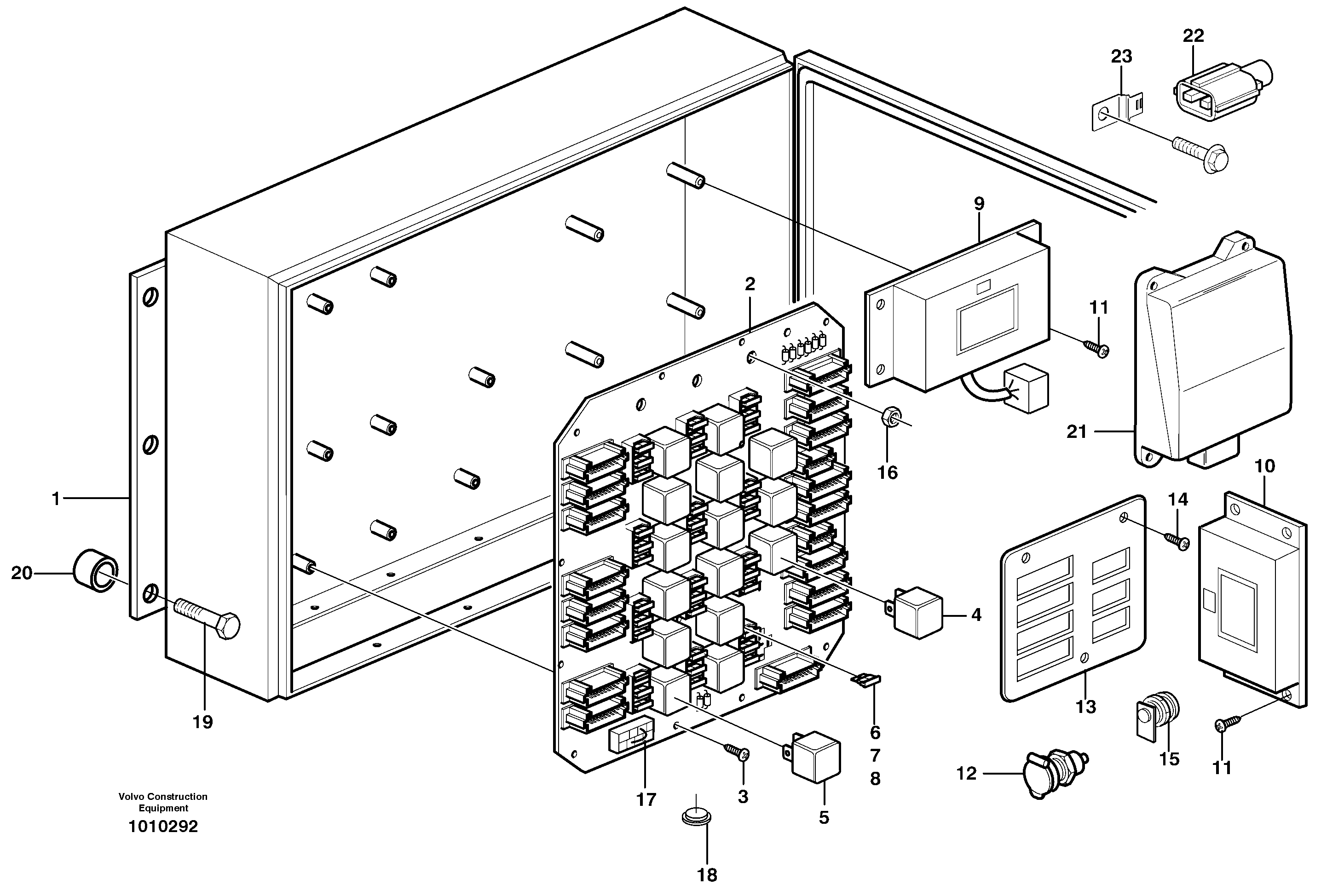 Electrical distribution box — volvo parts diagram