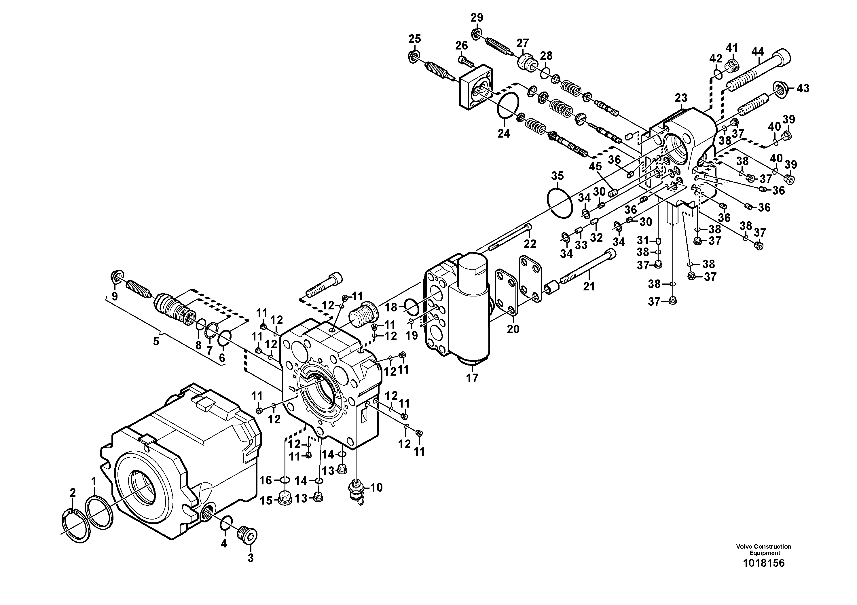 Travel motor — volvo parts diagram