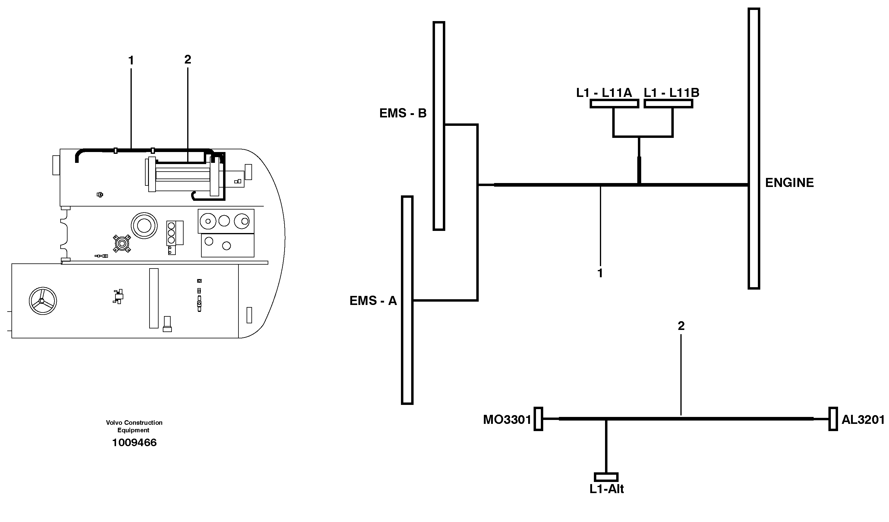 Cable harness, L11 E-ECU — volvo parts diagram