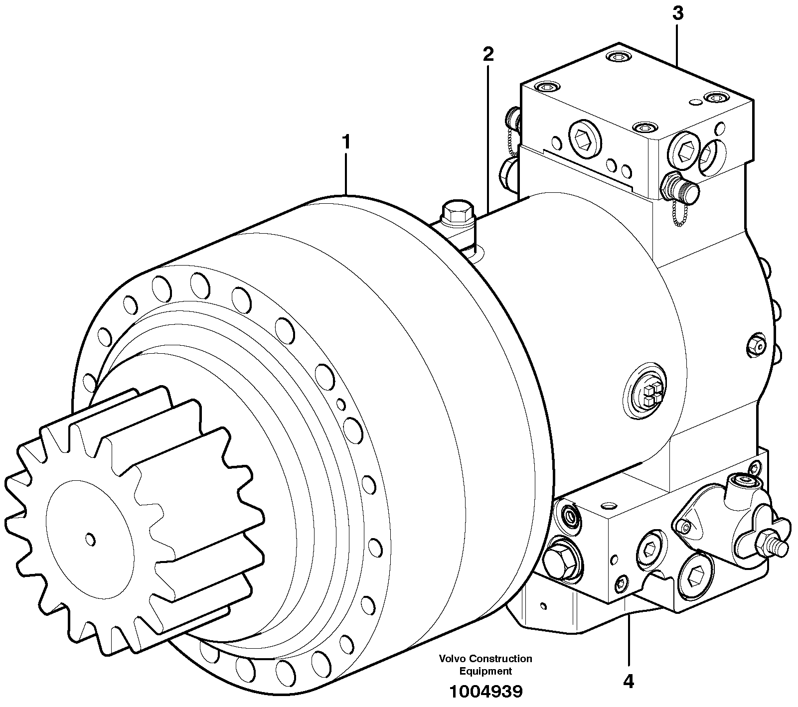 Swing motor — volvo parts diagram