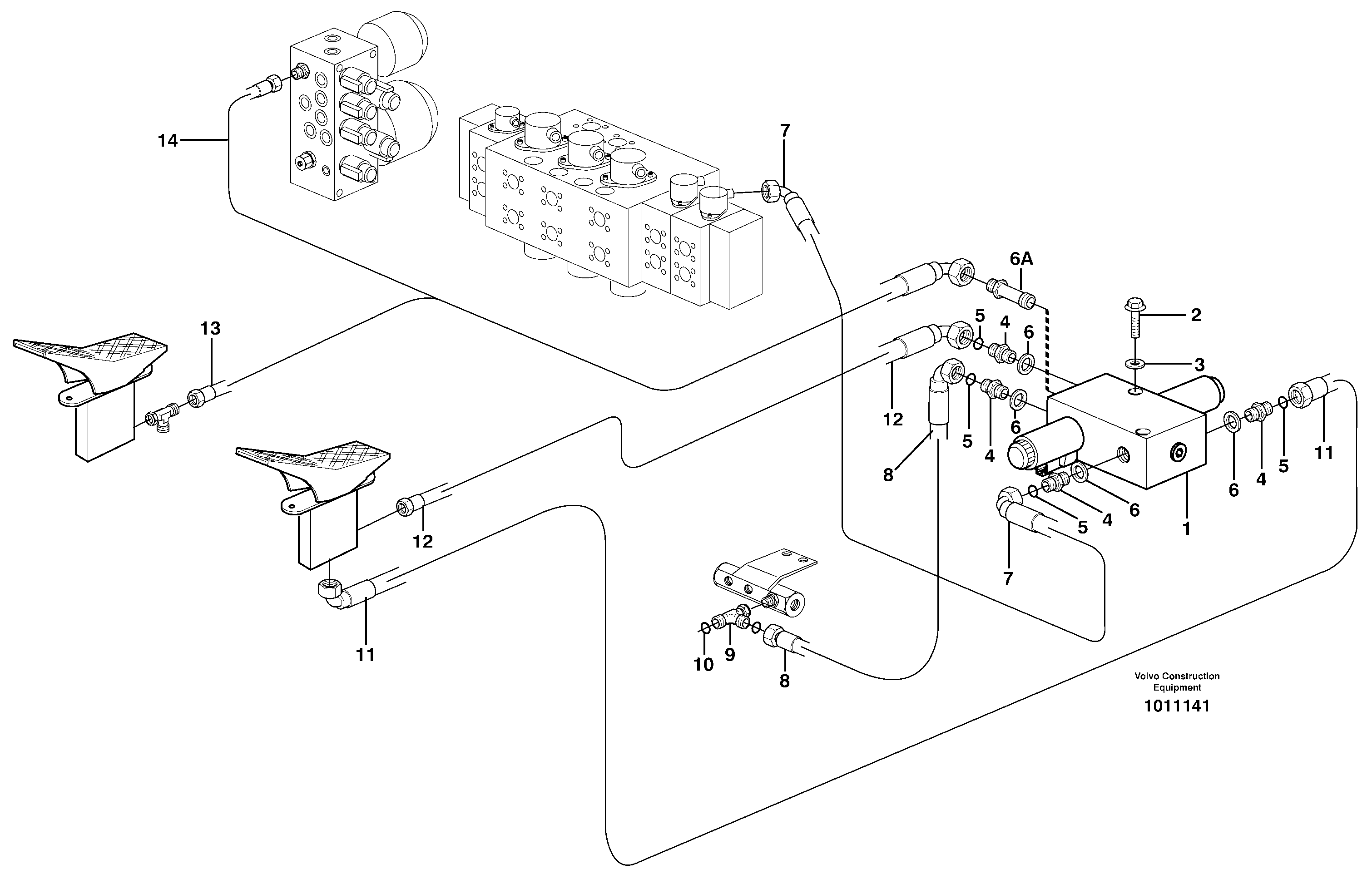 Hydraul func. X1, flow regulator 2 pc. boom  14313128, 14313138 — volvo parts diagram