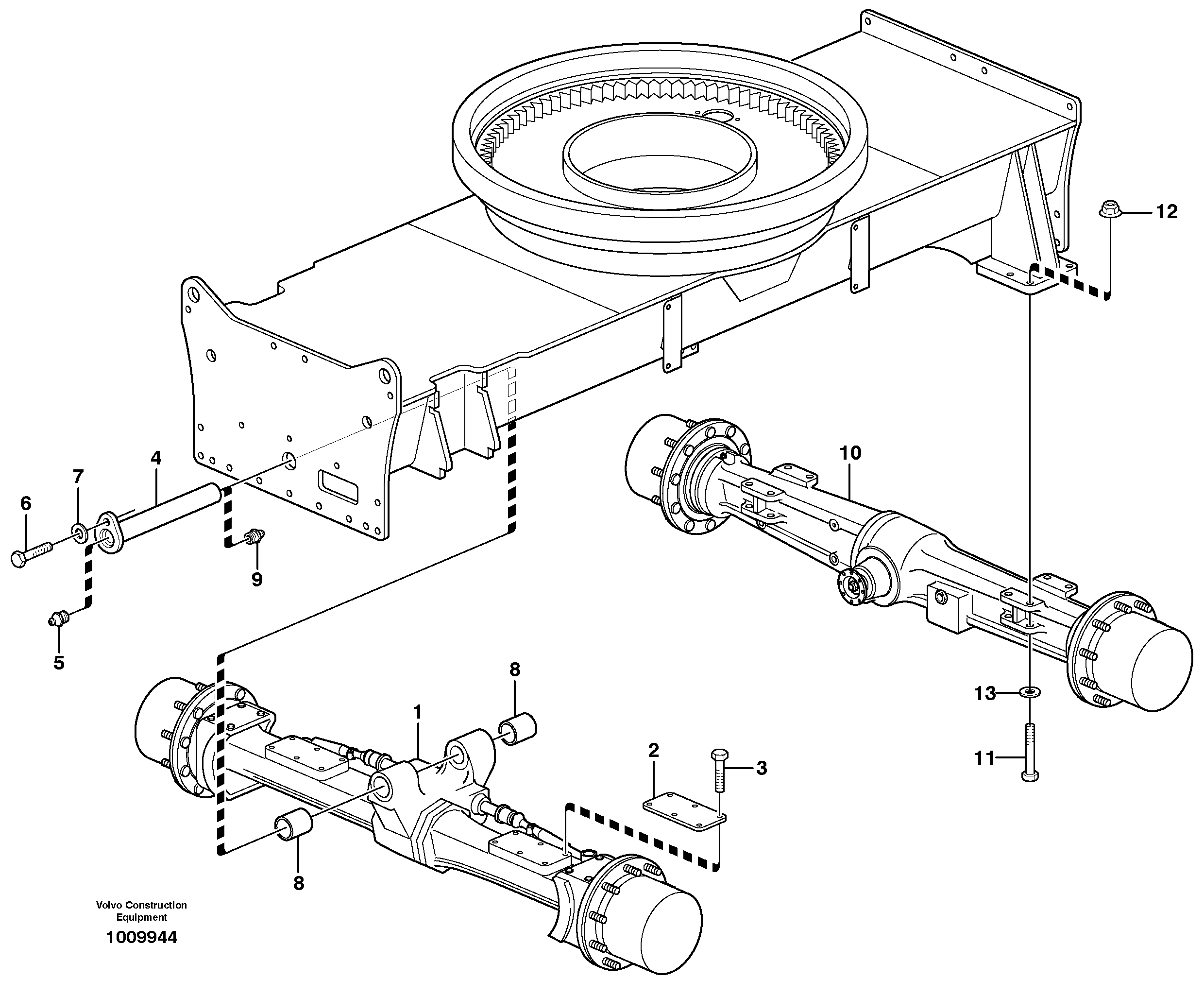 Drive shaft, mounting — volvo parts diagram