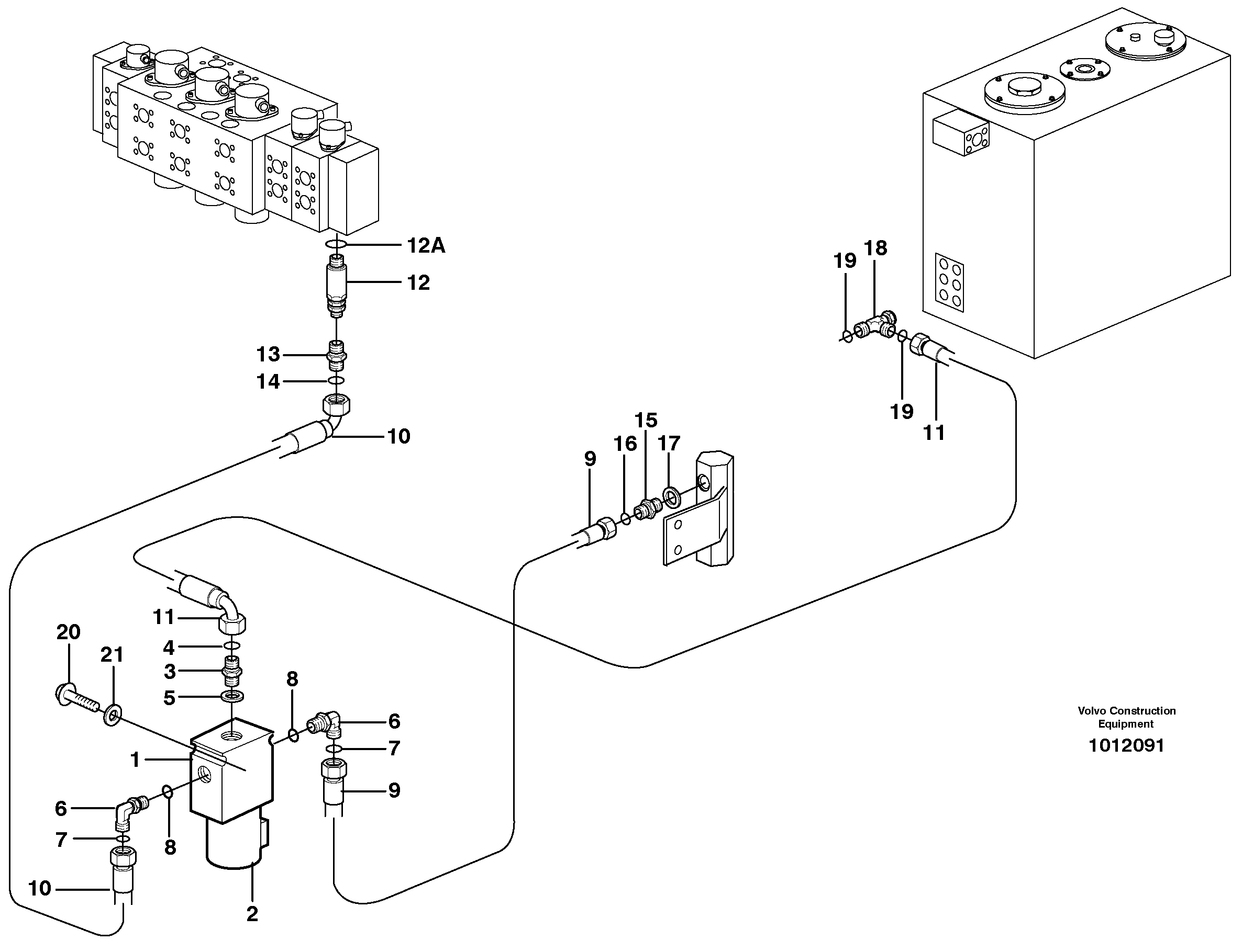 Two step pressure, X1  14312140 — volvo parts diagram