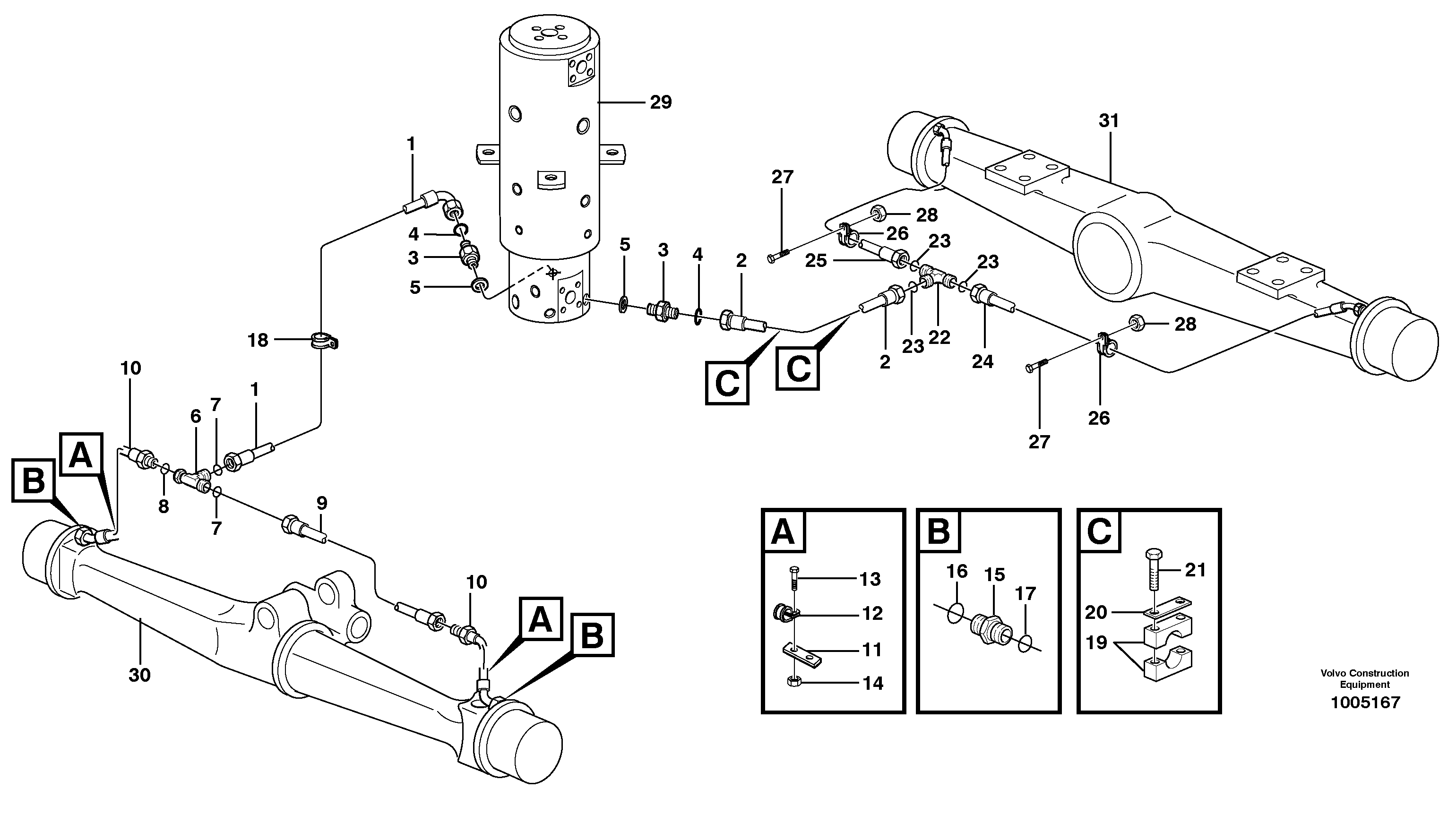 Brakesystem, undercarrige — volvo parts diagram