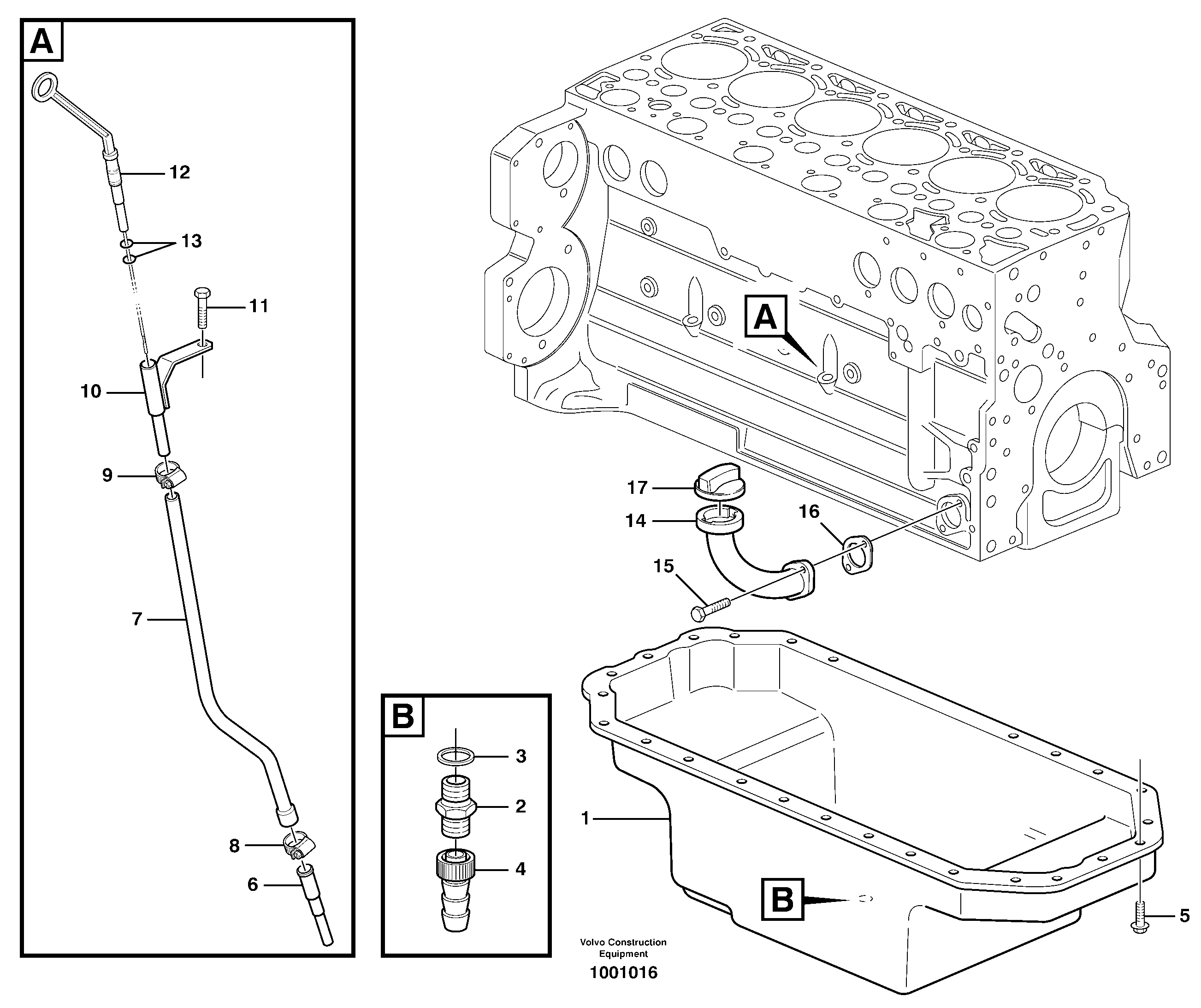 Oil sump — volvo parts diagram