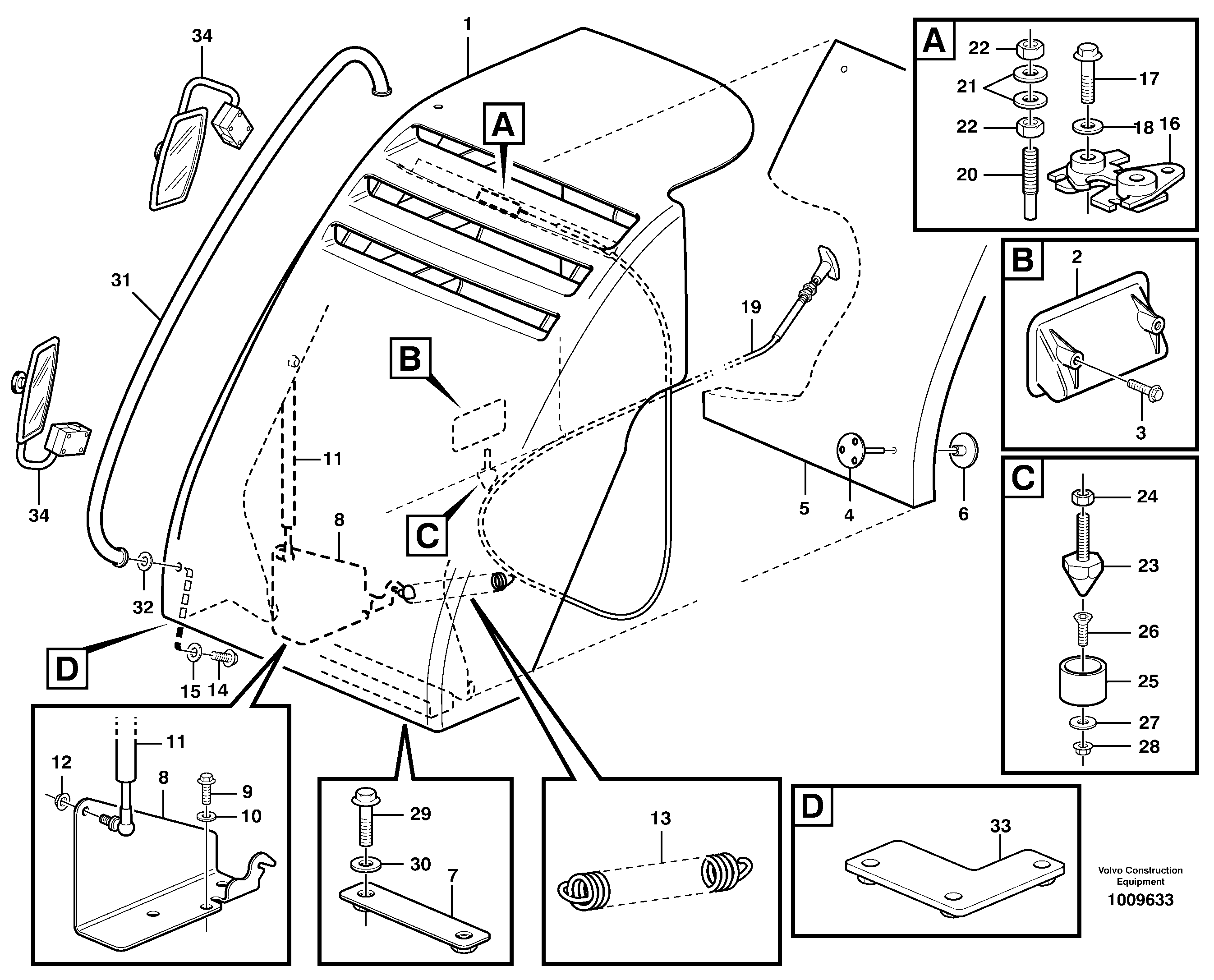 Front cover — volvo parts diagram