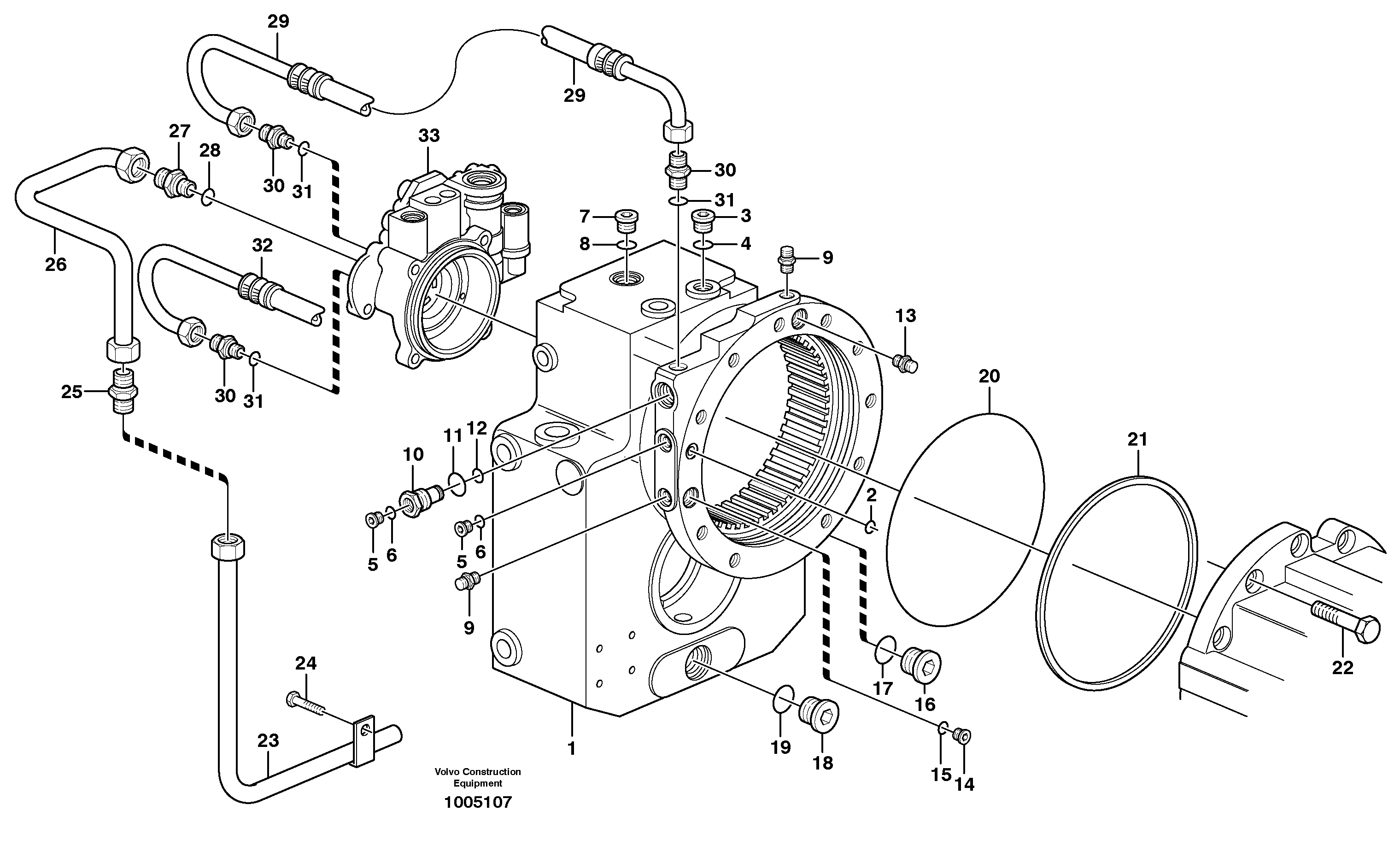Transfer gear box — volvo parts diagram