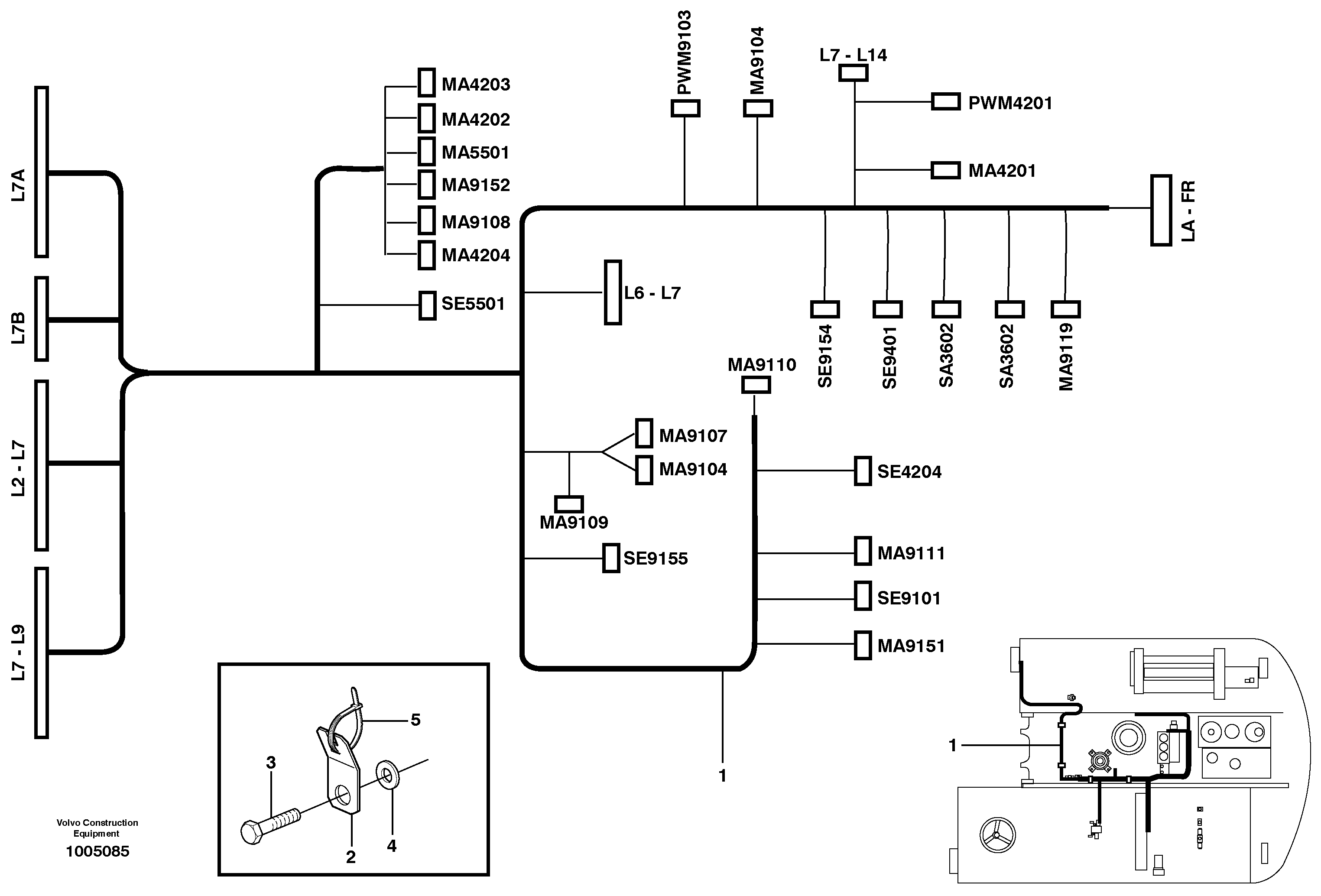 Cable harness, L7 — volvo parts diagram