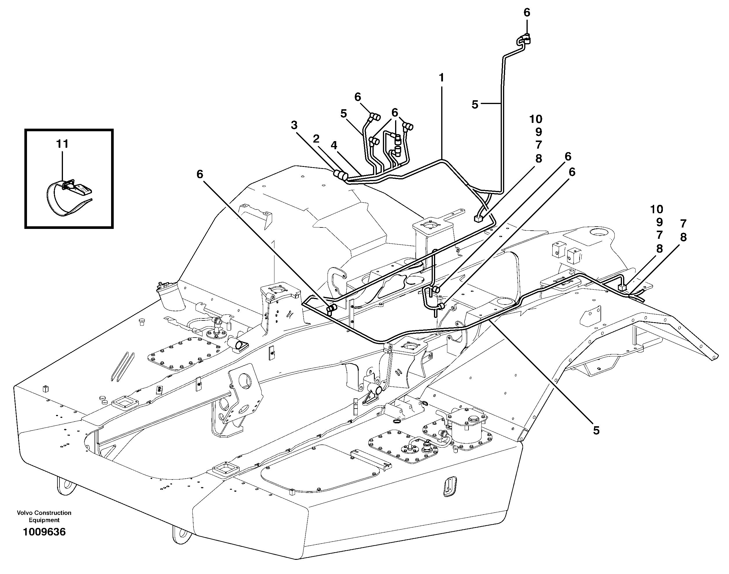Cable harnesses, front — volvo parts diagram