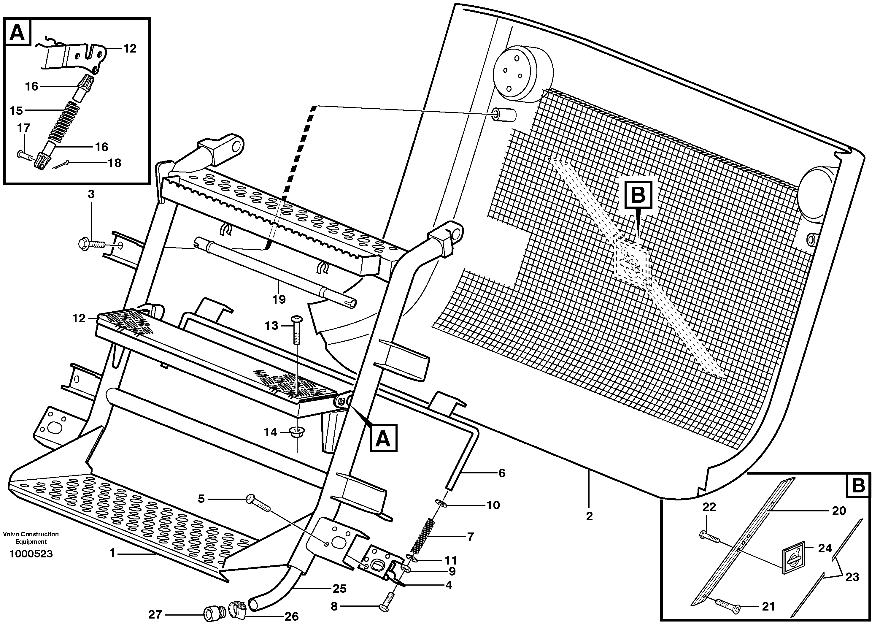 Grille — volvo parts diagram