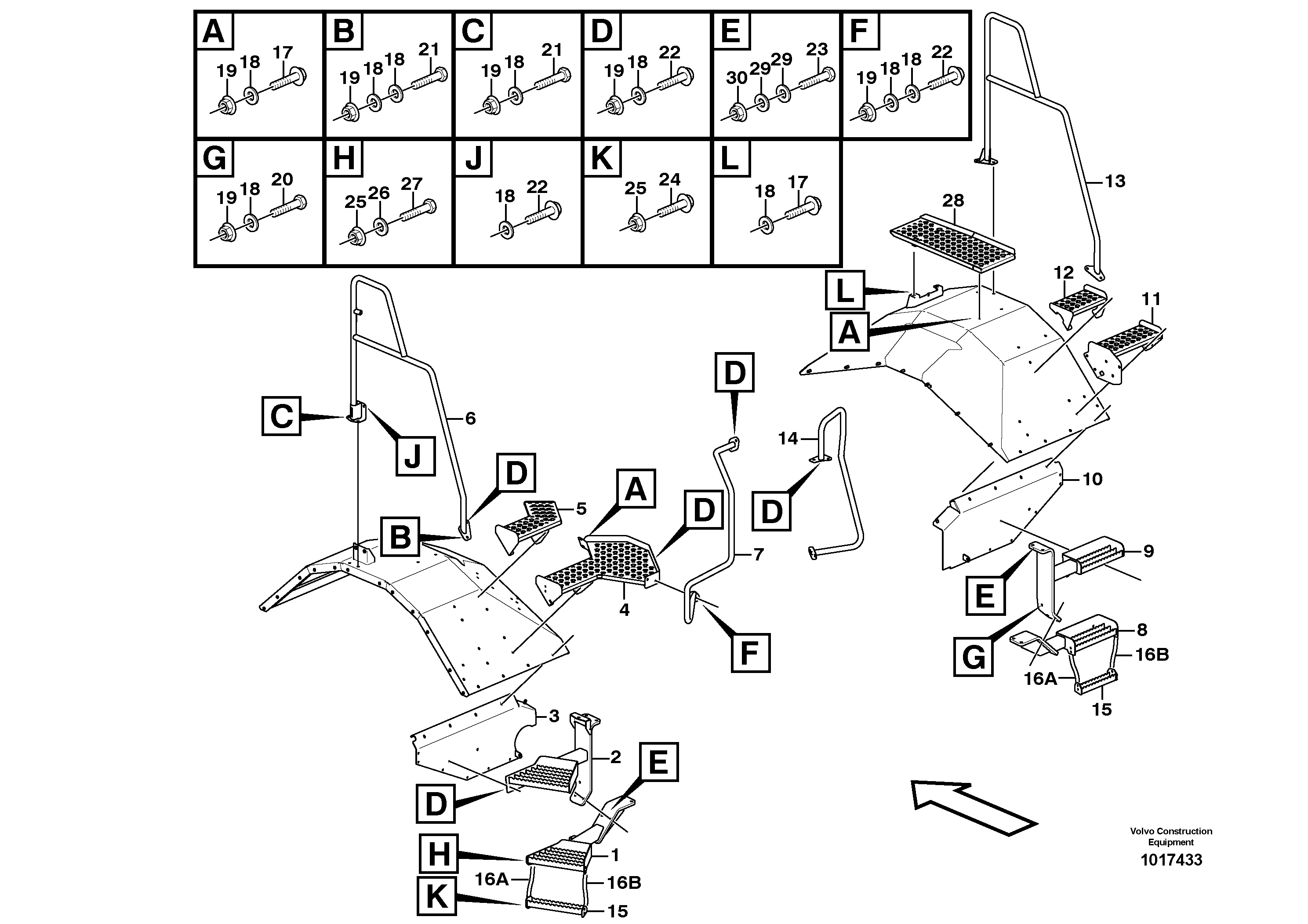 Steps and ladder — volvo parts diagram