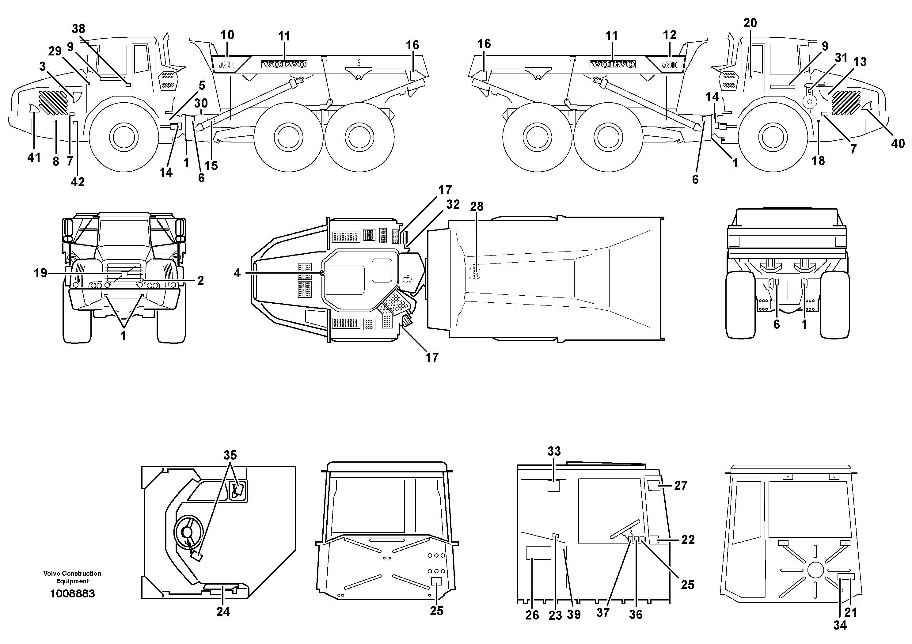 Sign plates and decals — volvo parts diagram