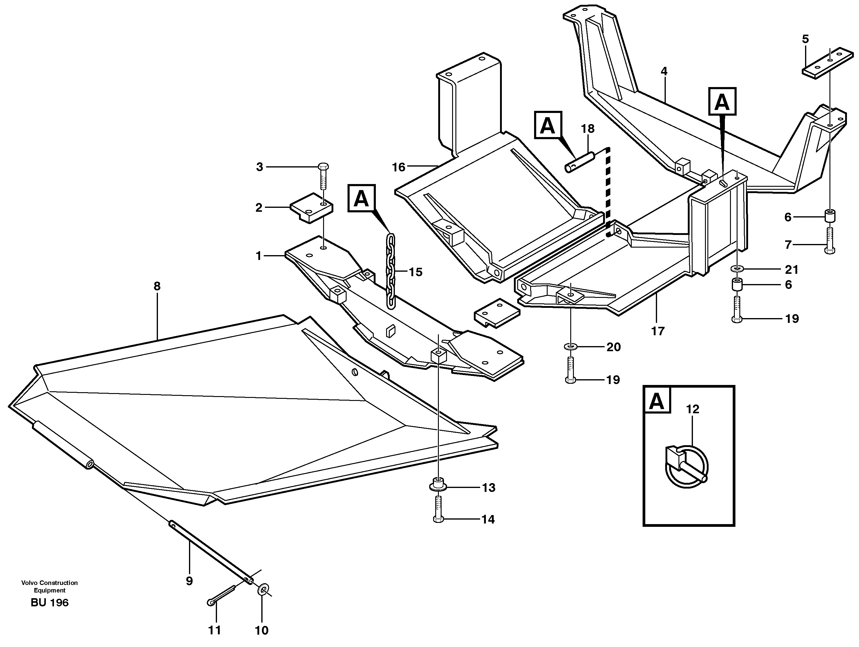 Protecting plates — volvo parts diagram