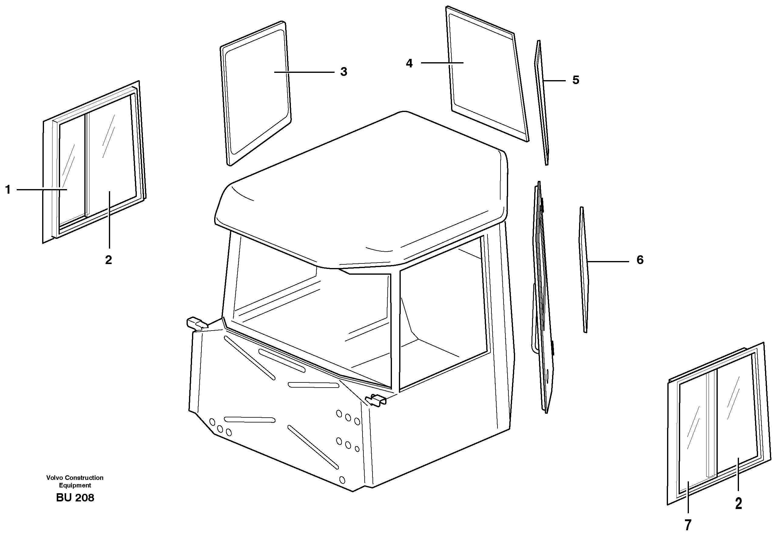 Interior equipment, cab 93391 — volvo parts diagram
