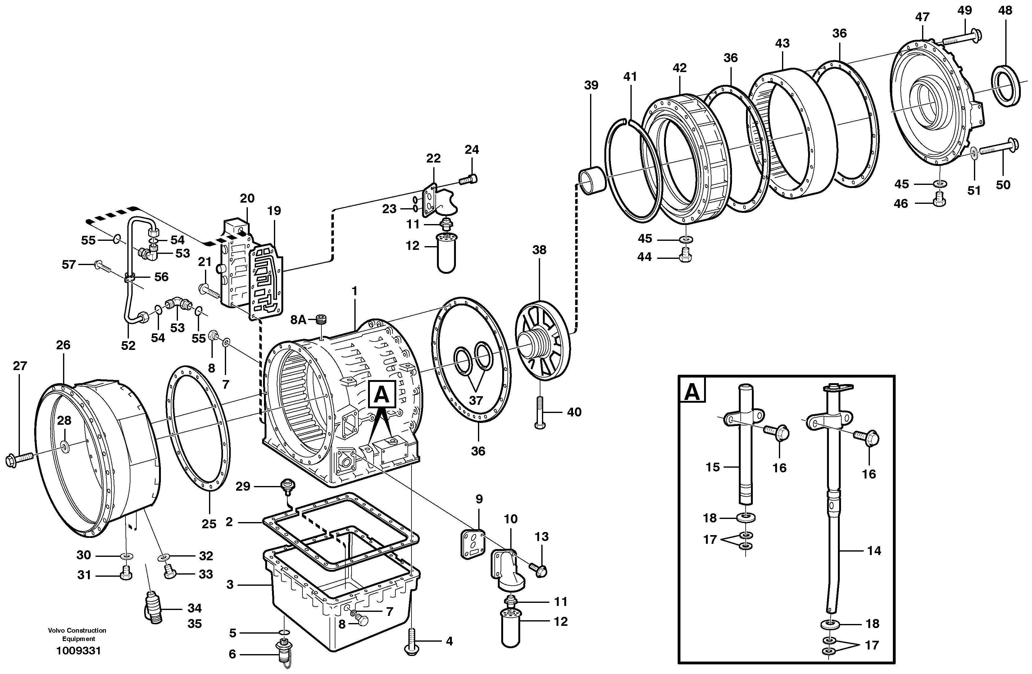 Transmission housing  22648 — volvo parts diagram