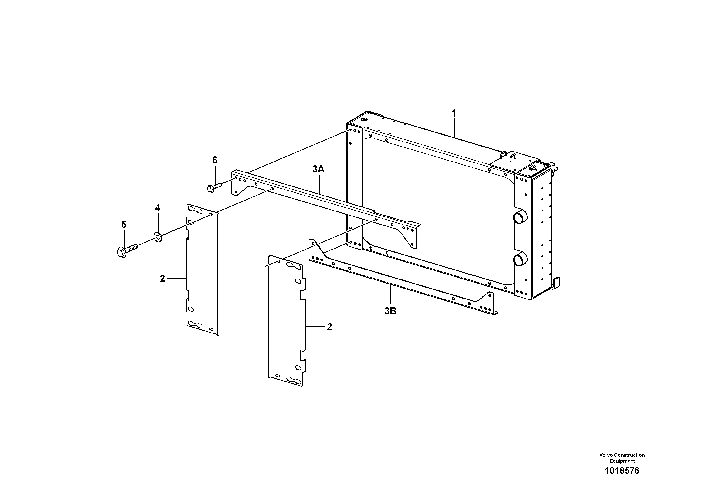 Radiator grill — volvo parts diagram