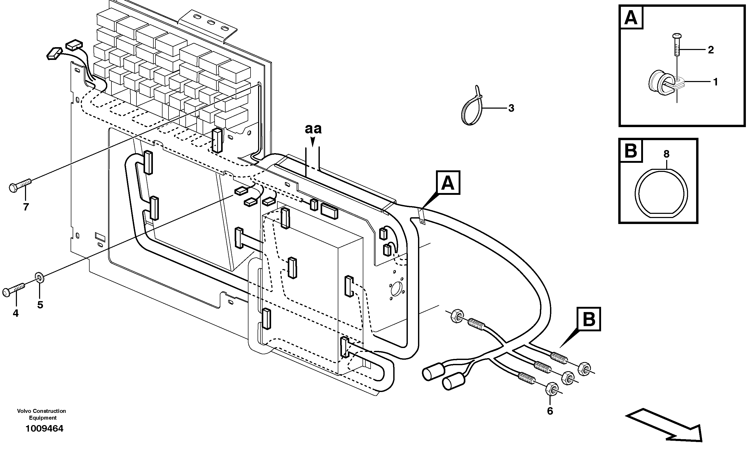 Cable harness, electricaldistrib. unit — volvo parts diagram