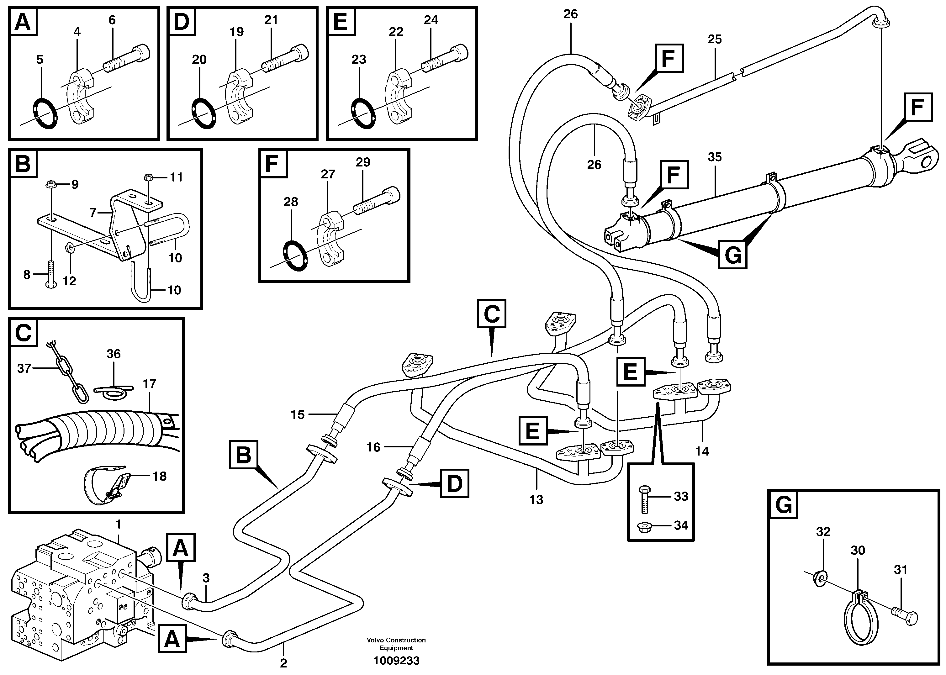Tipping system, load unit — volvo parts diagram
