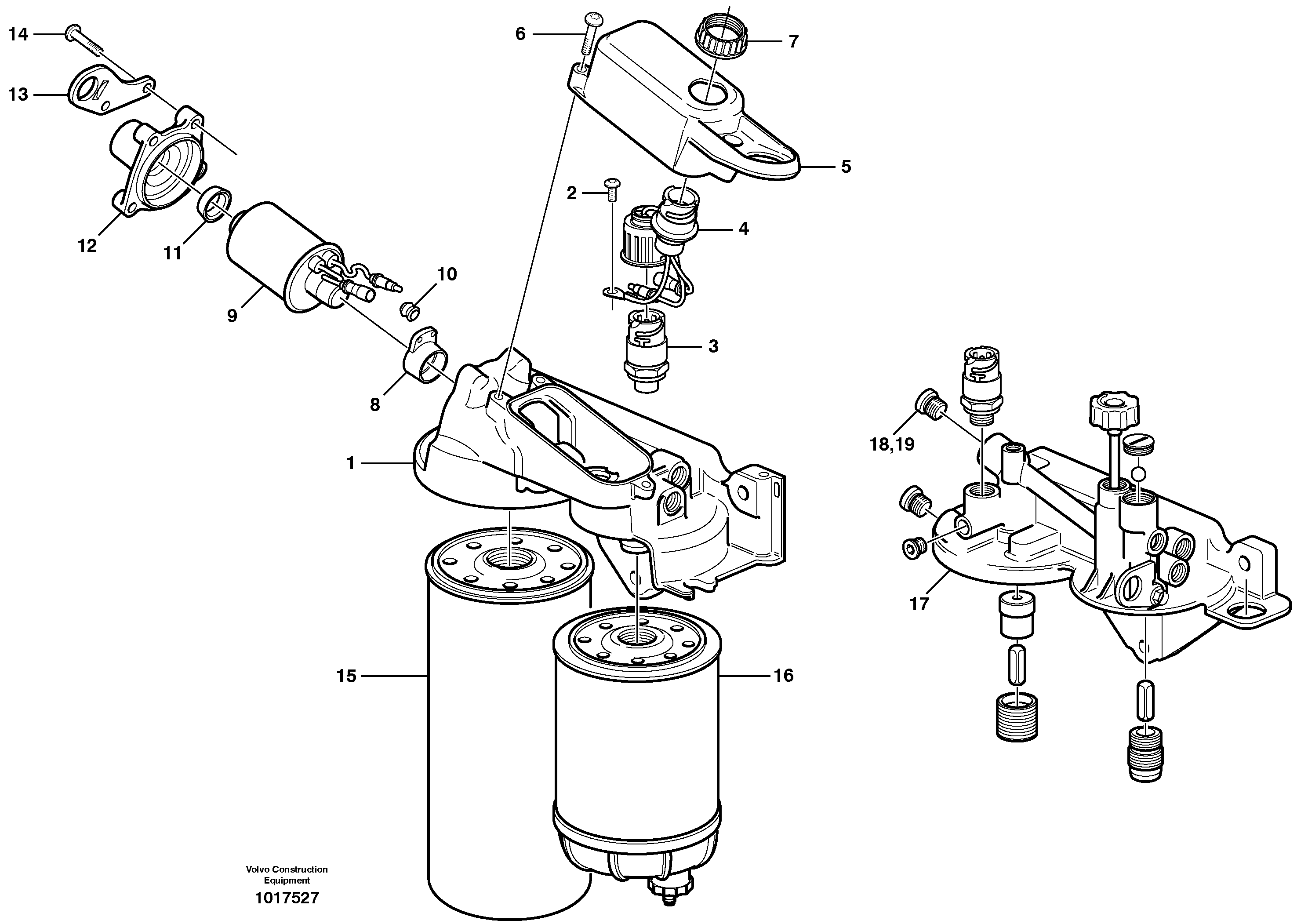 Fuel filter — volvo parts diagram