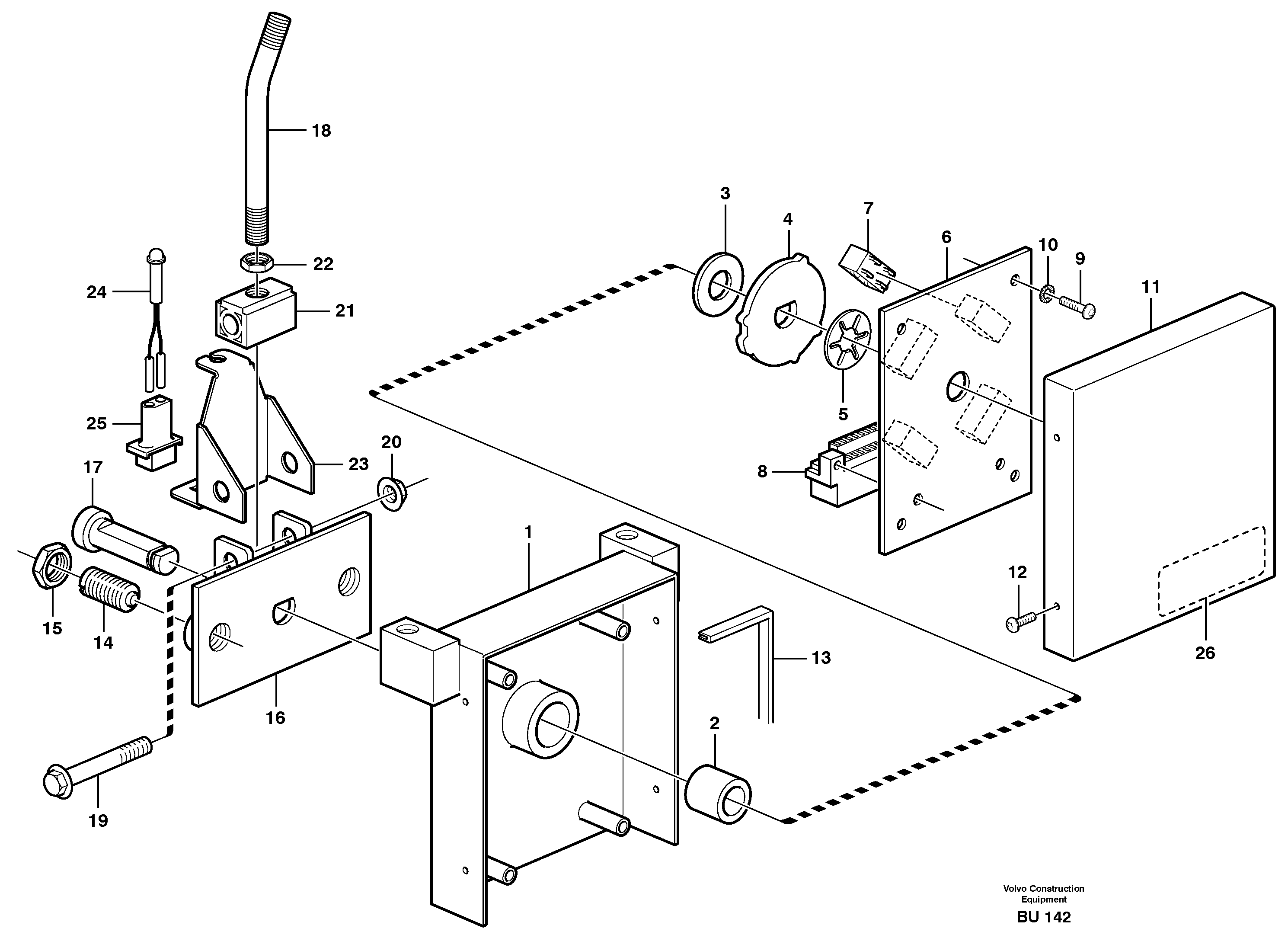 Gear selector — volvo parts diagram