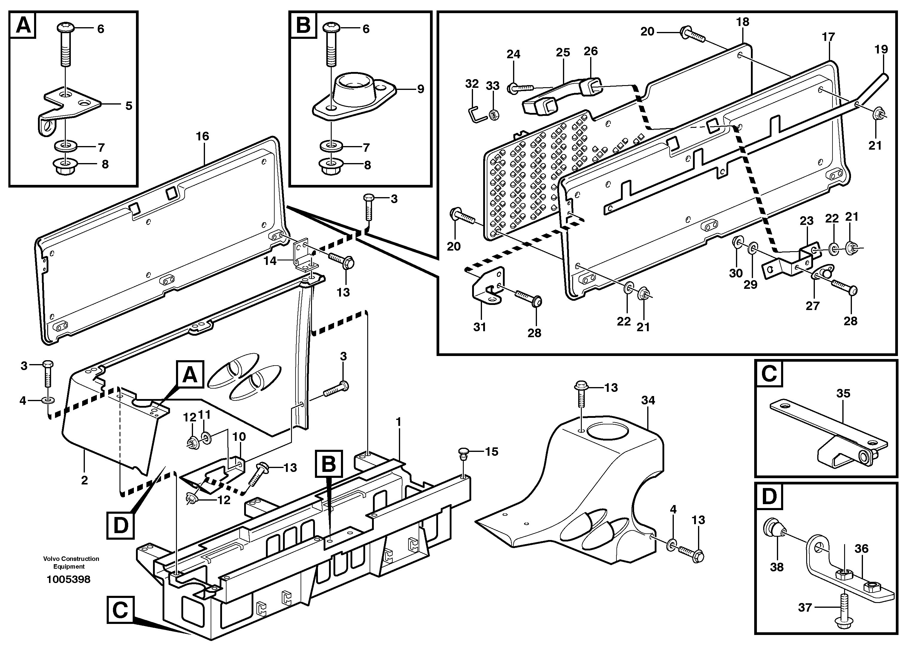 Front fender, cover — volvo parts diagram