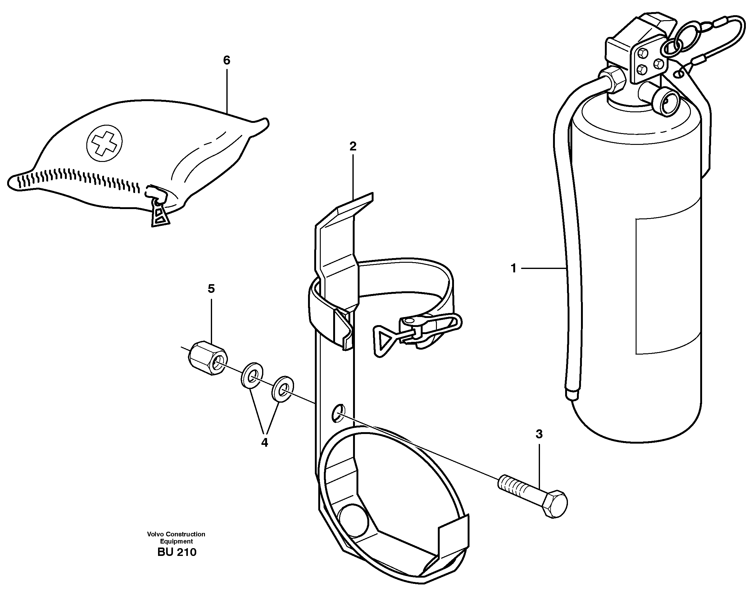 Emergency equipment 93358 — volvo parts diagram