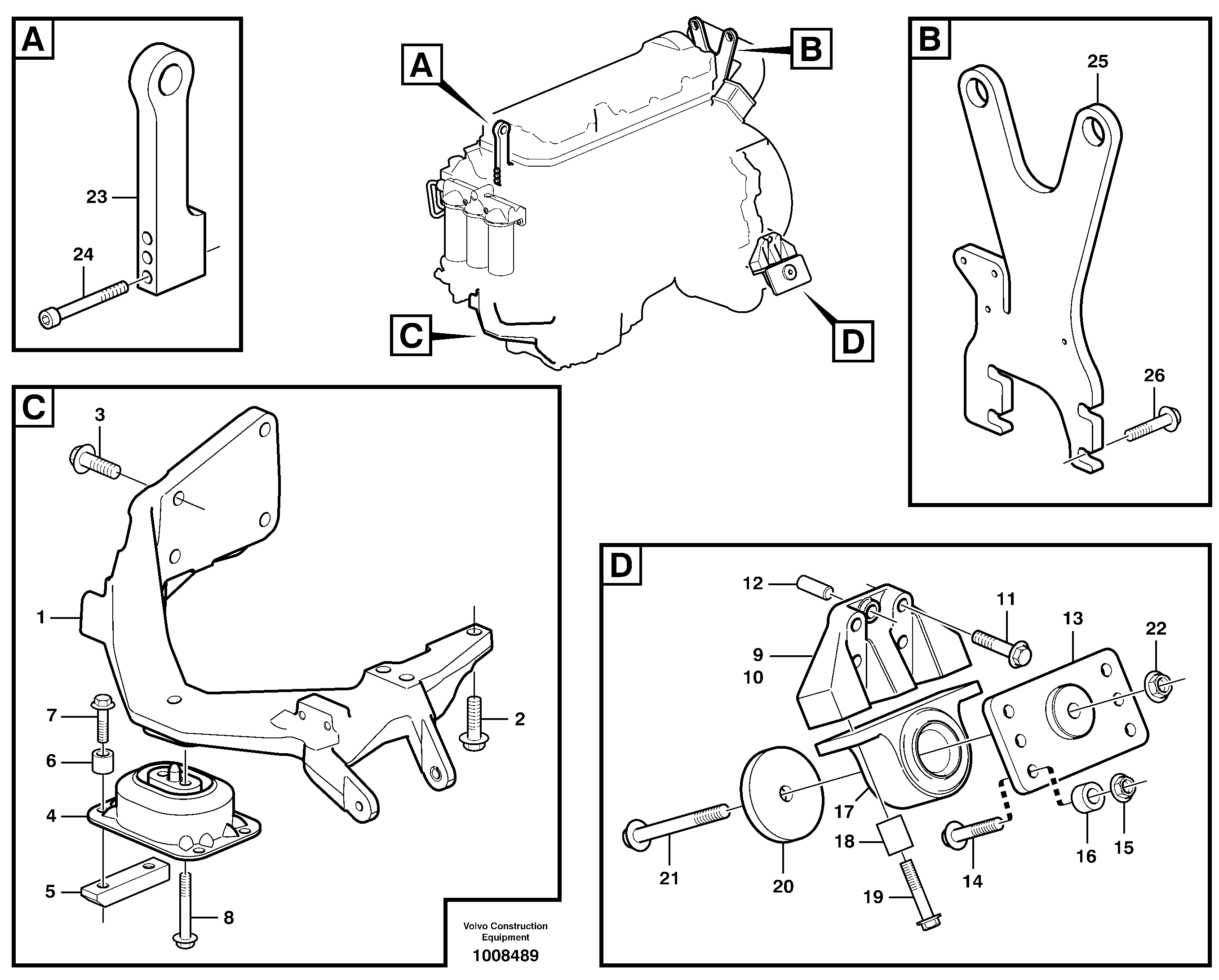 Engine mounting — volvo parts diagram