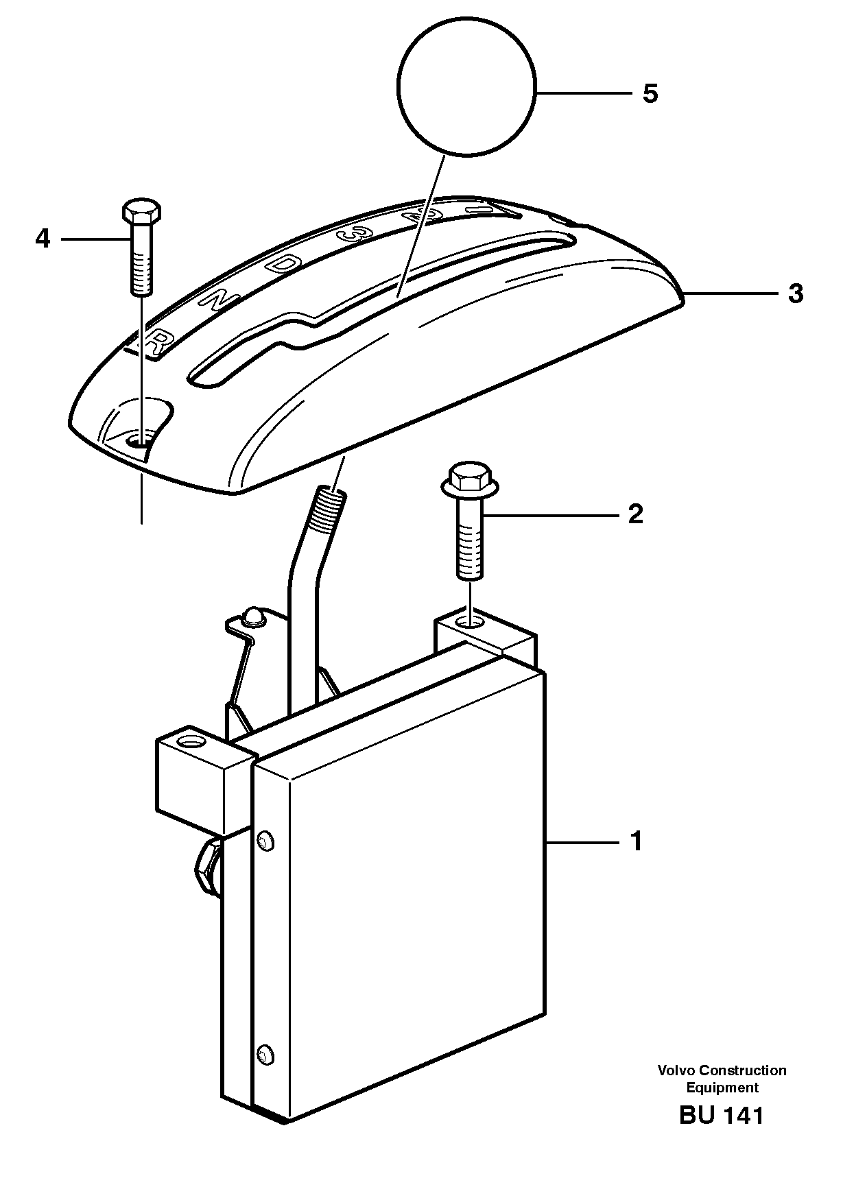 Control system, gear selector — volvo parts diagram