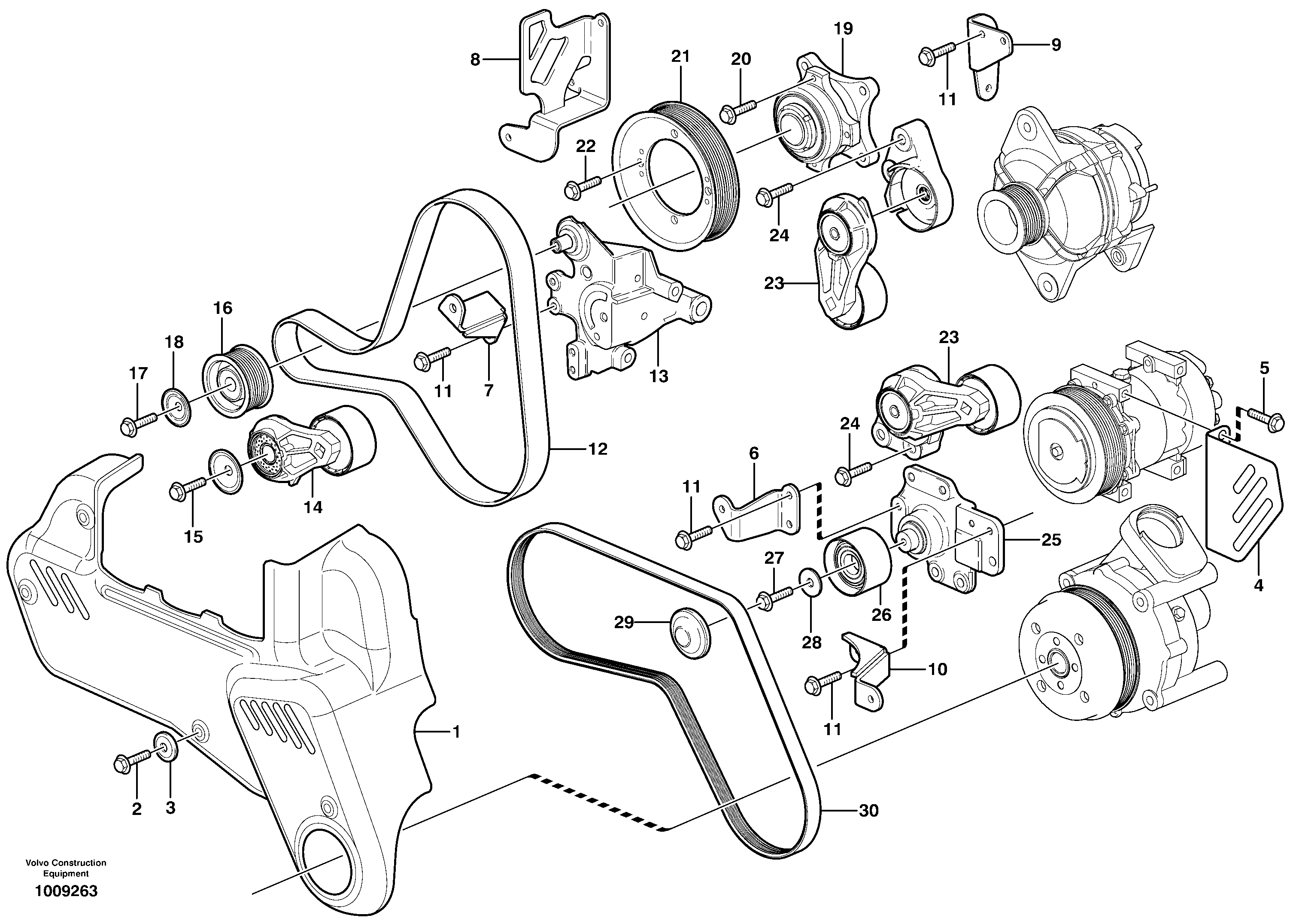 Belt transmission — volvo parts diagram