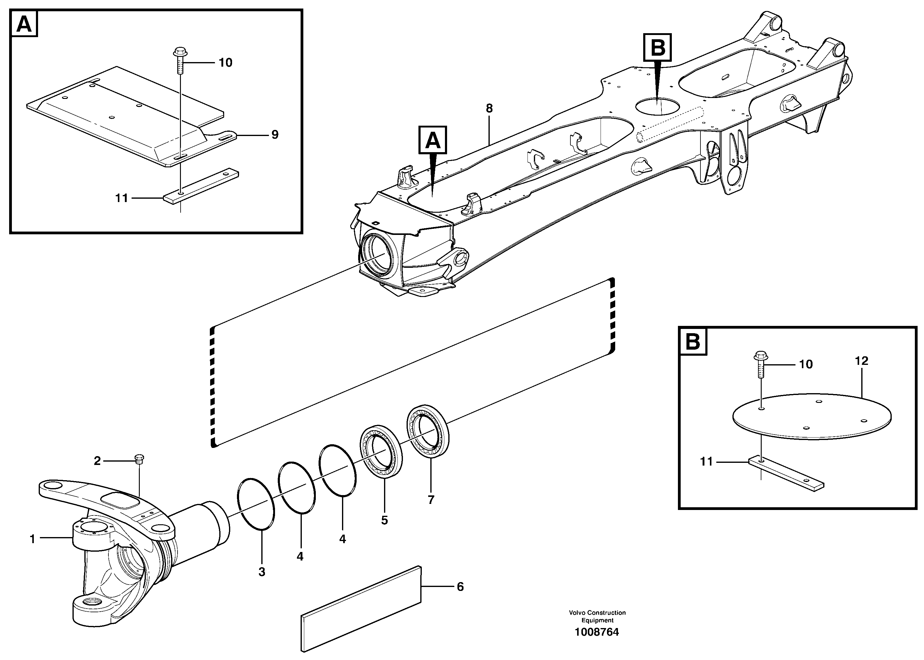 Frame, rear — volvo parts diagram
