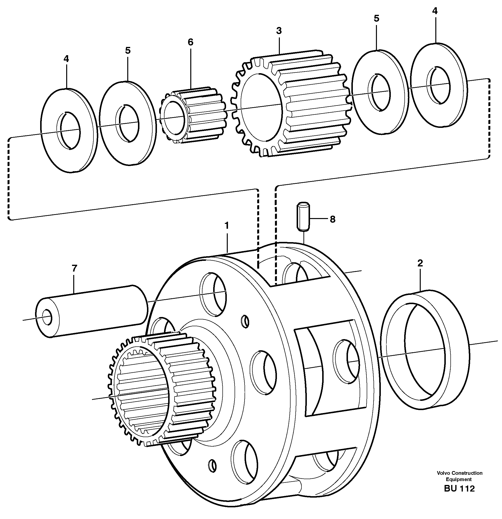 Planet kit, stage 4  22648 — volvo parts diagram