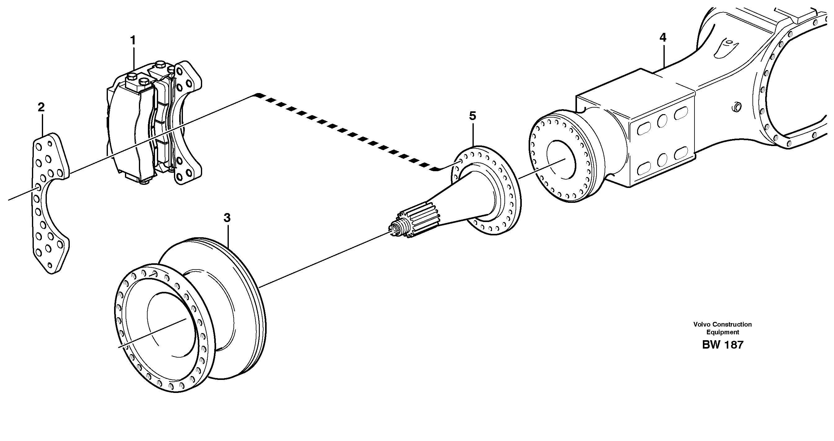 Front wheel brake — volvo parts diagram