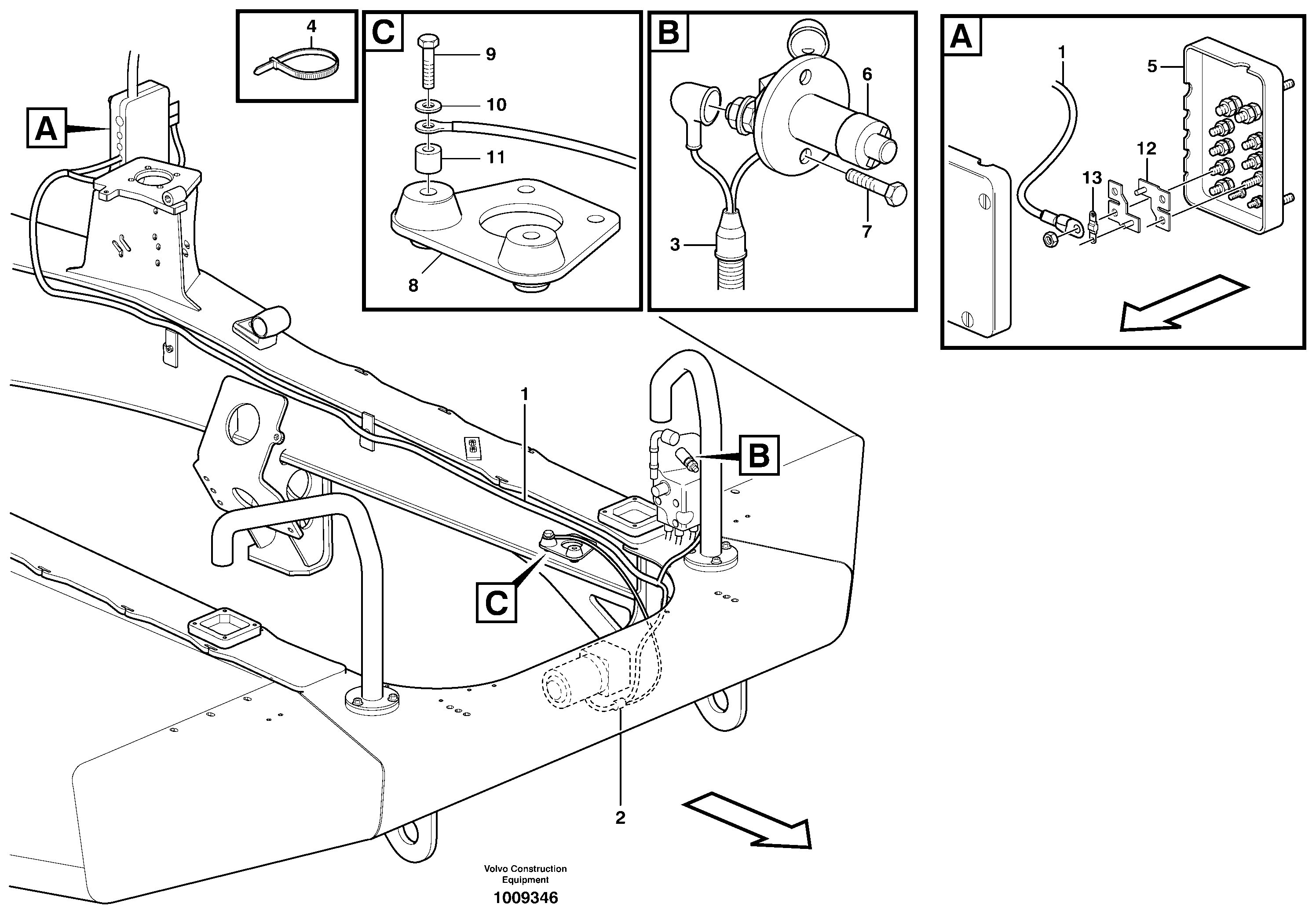 Cable harnesses, enginehood  81180 — volvo parts diagram