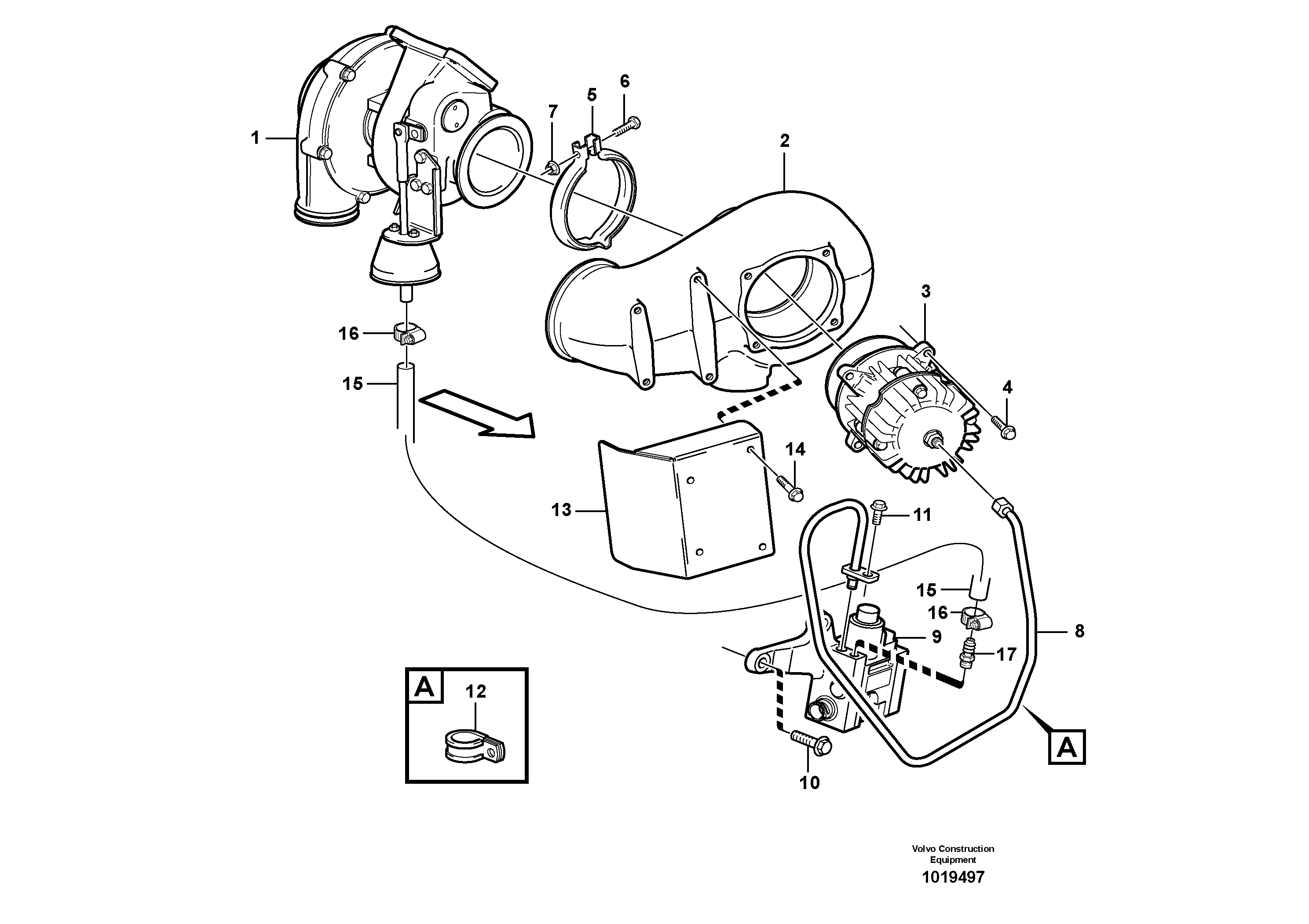 Exhaust brake — volvo parts diagram