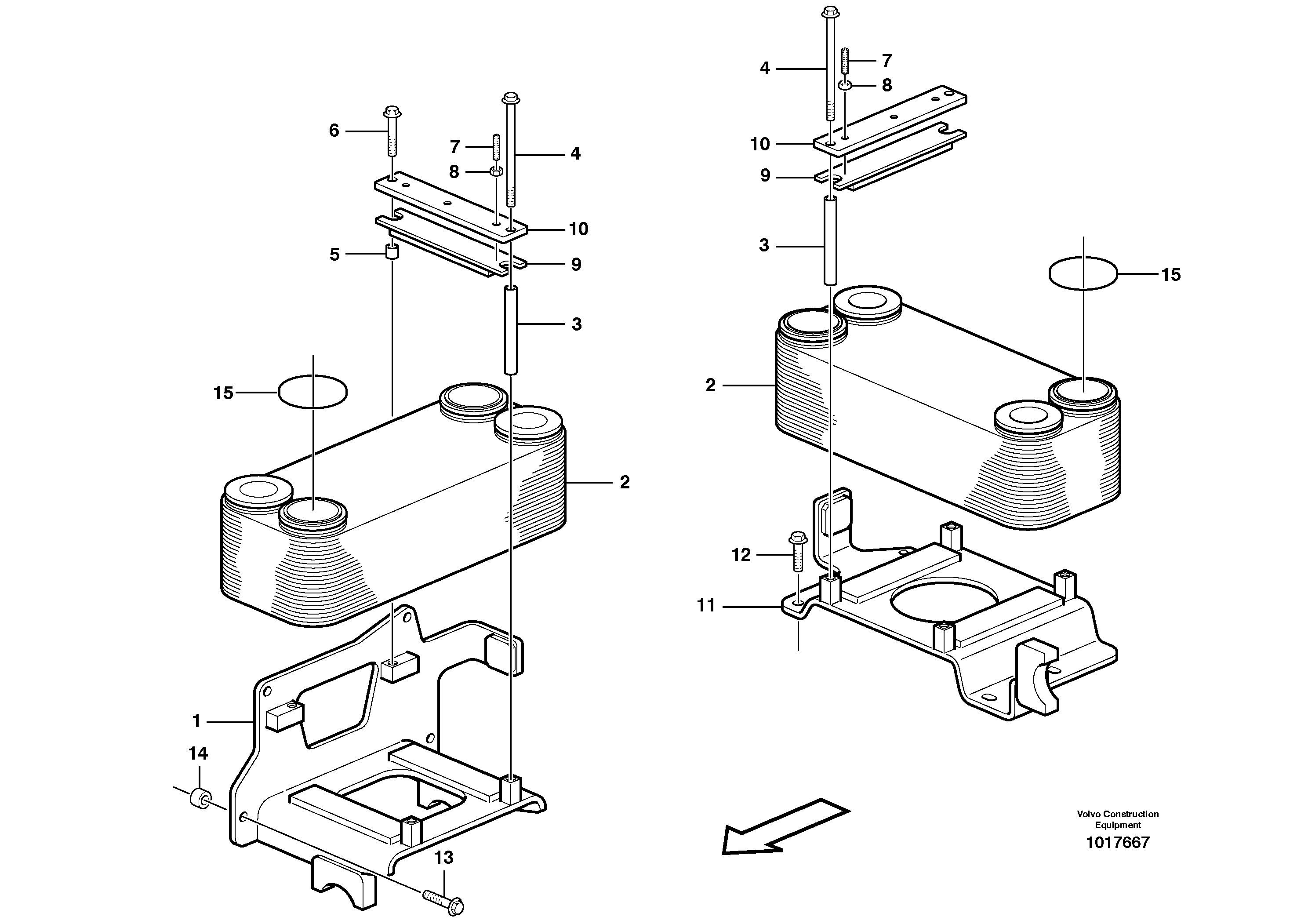 Heat exchanger — volvo parts diagram