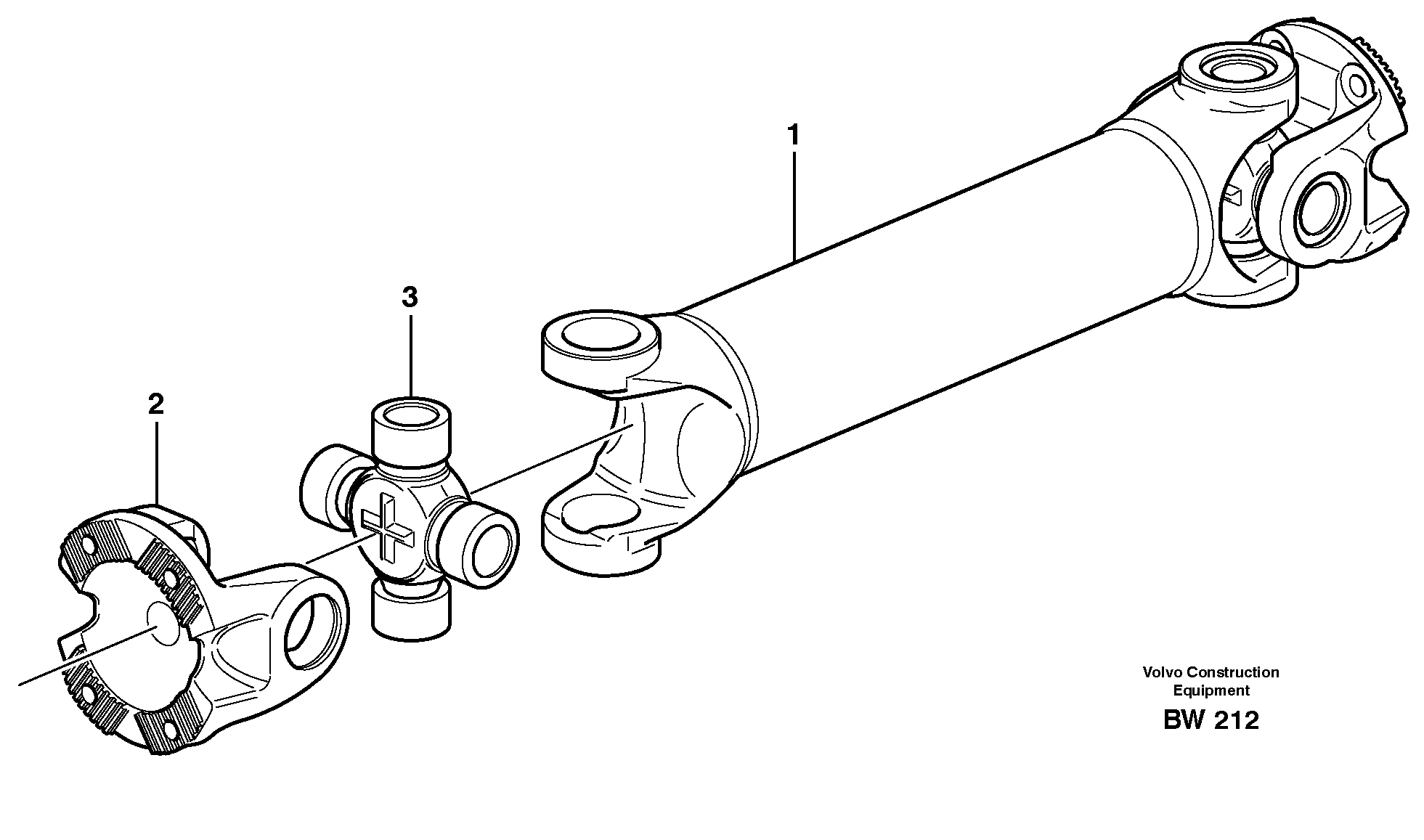 Propeller shaft — volvo parts diagram