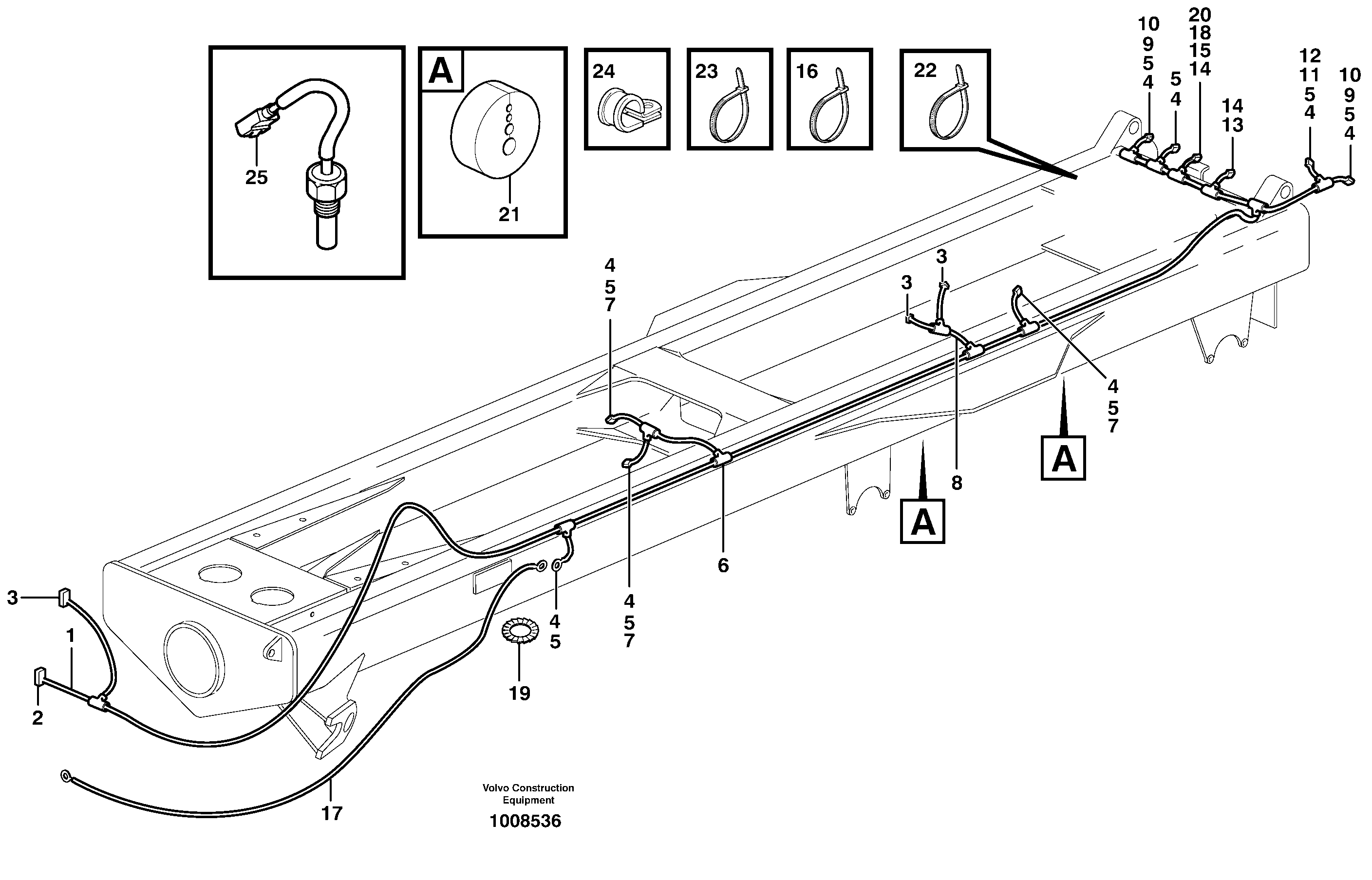 Cable harnesses, rear  S/N - 12473, - 73152 BRA — volvo parts diagram