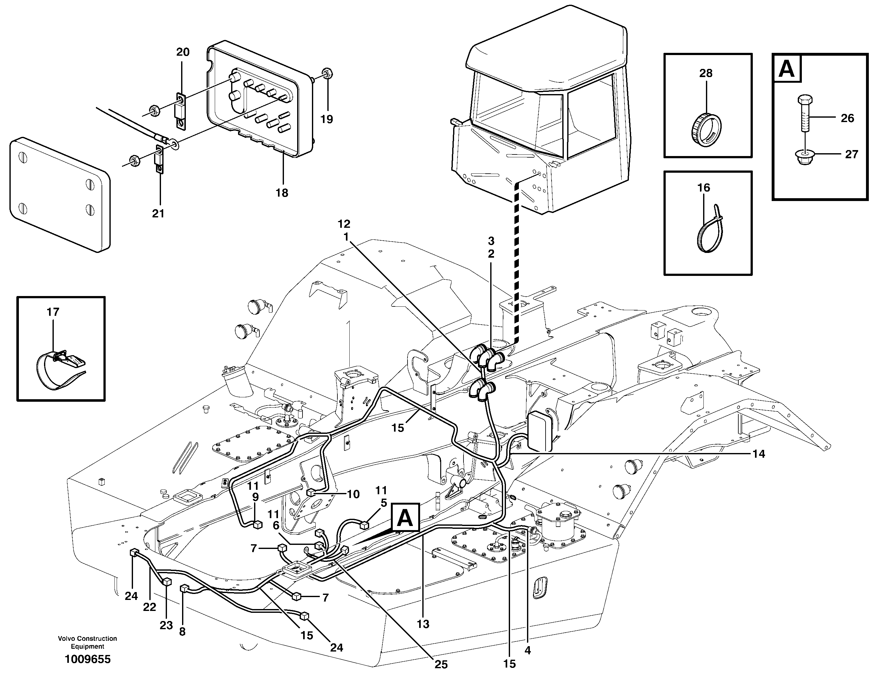 Cable harnesses, front — volvo parts diagram