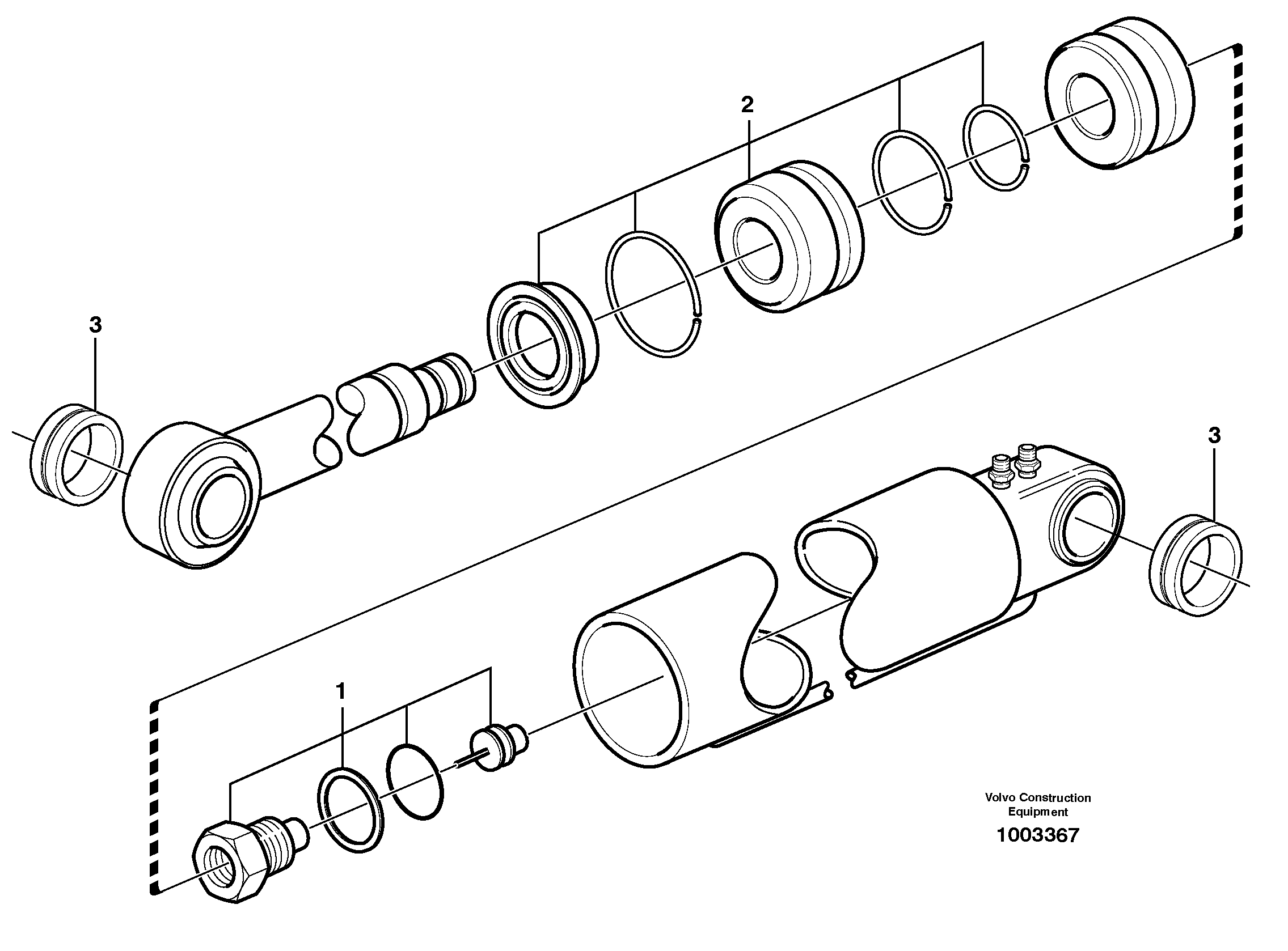 Hydraulic cylinder — volvo parts diagram