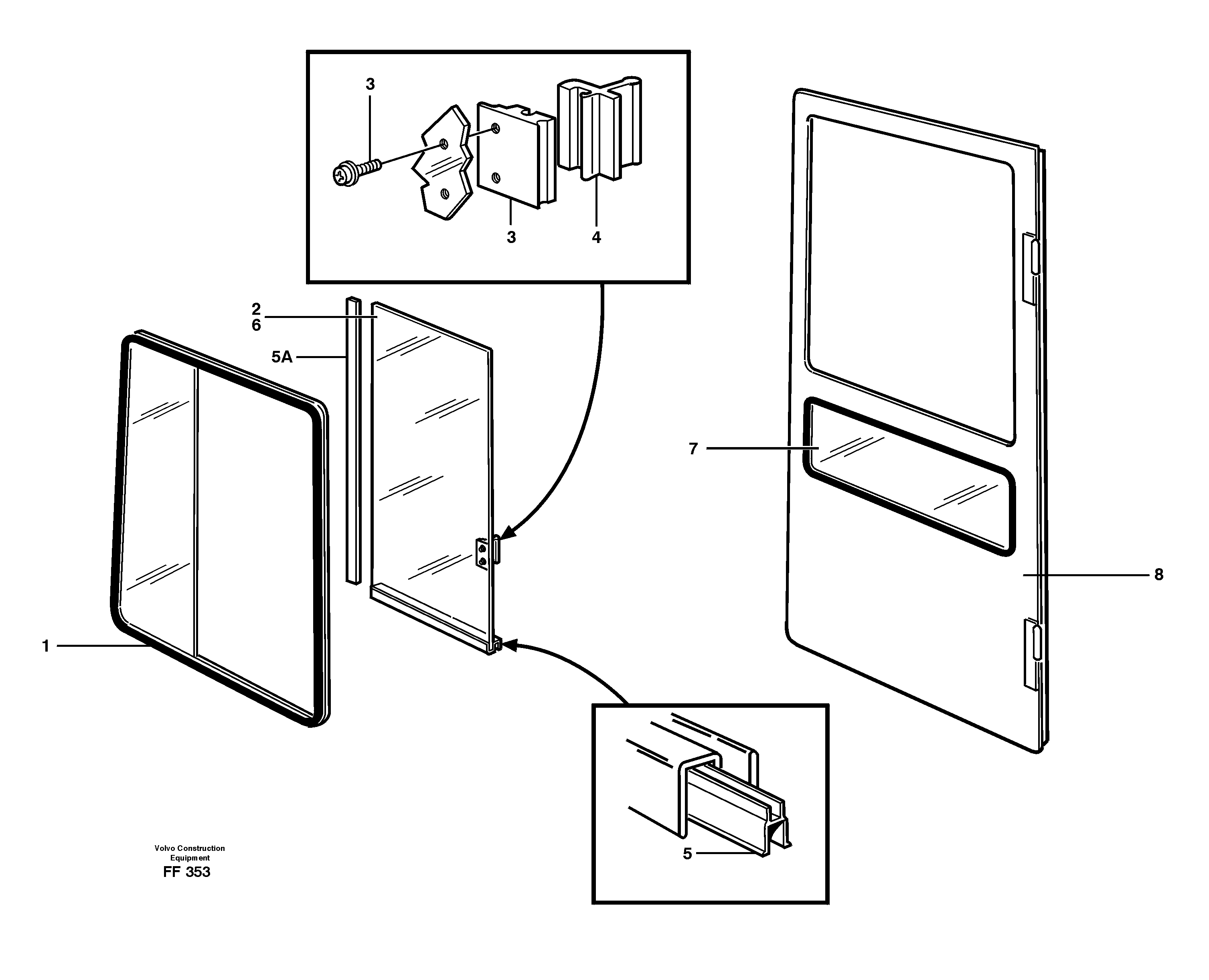 Sliding window — volvo parts diagram