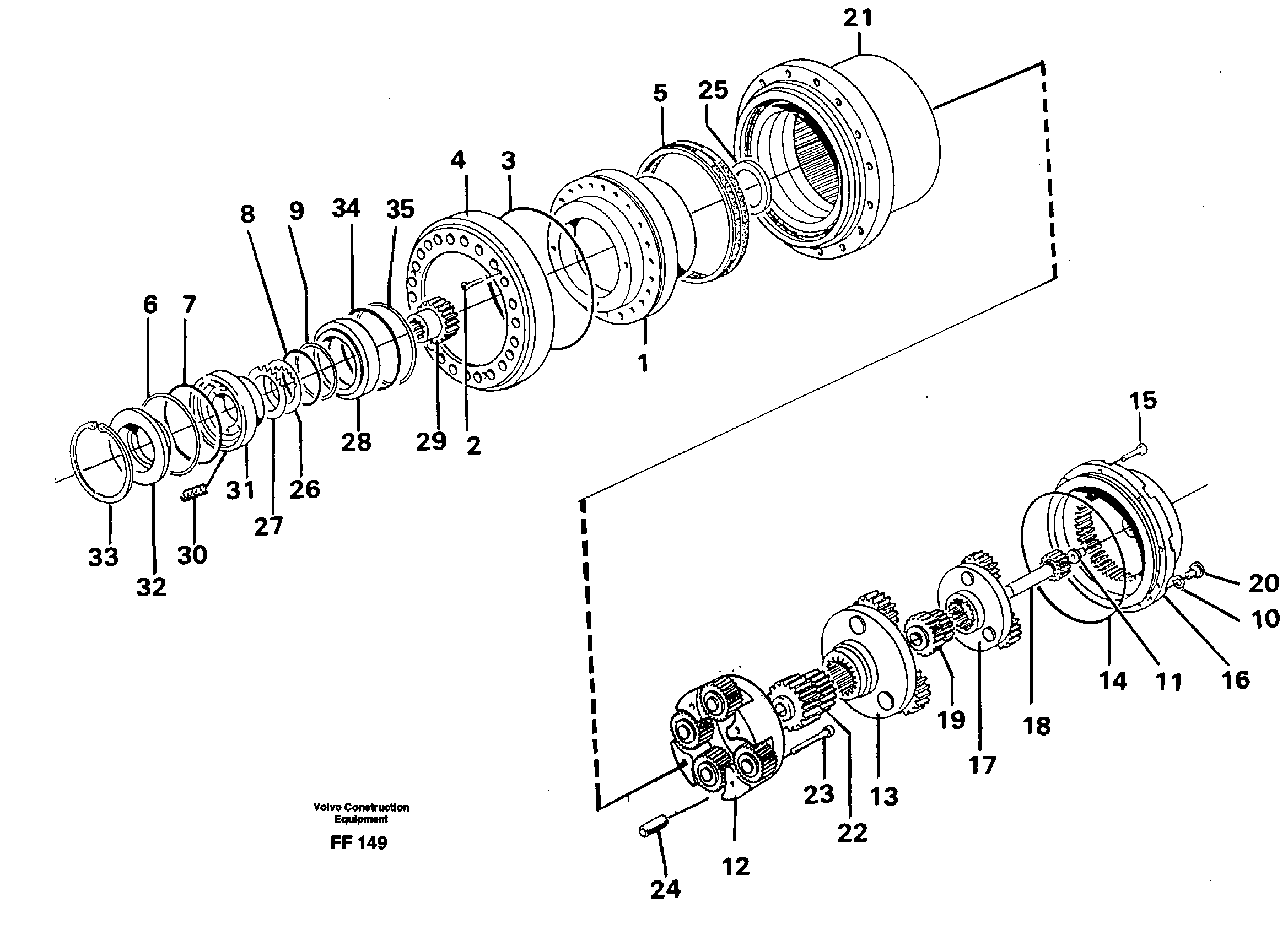 Planetary drive  14268051 — volvo parts diagram