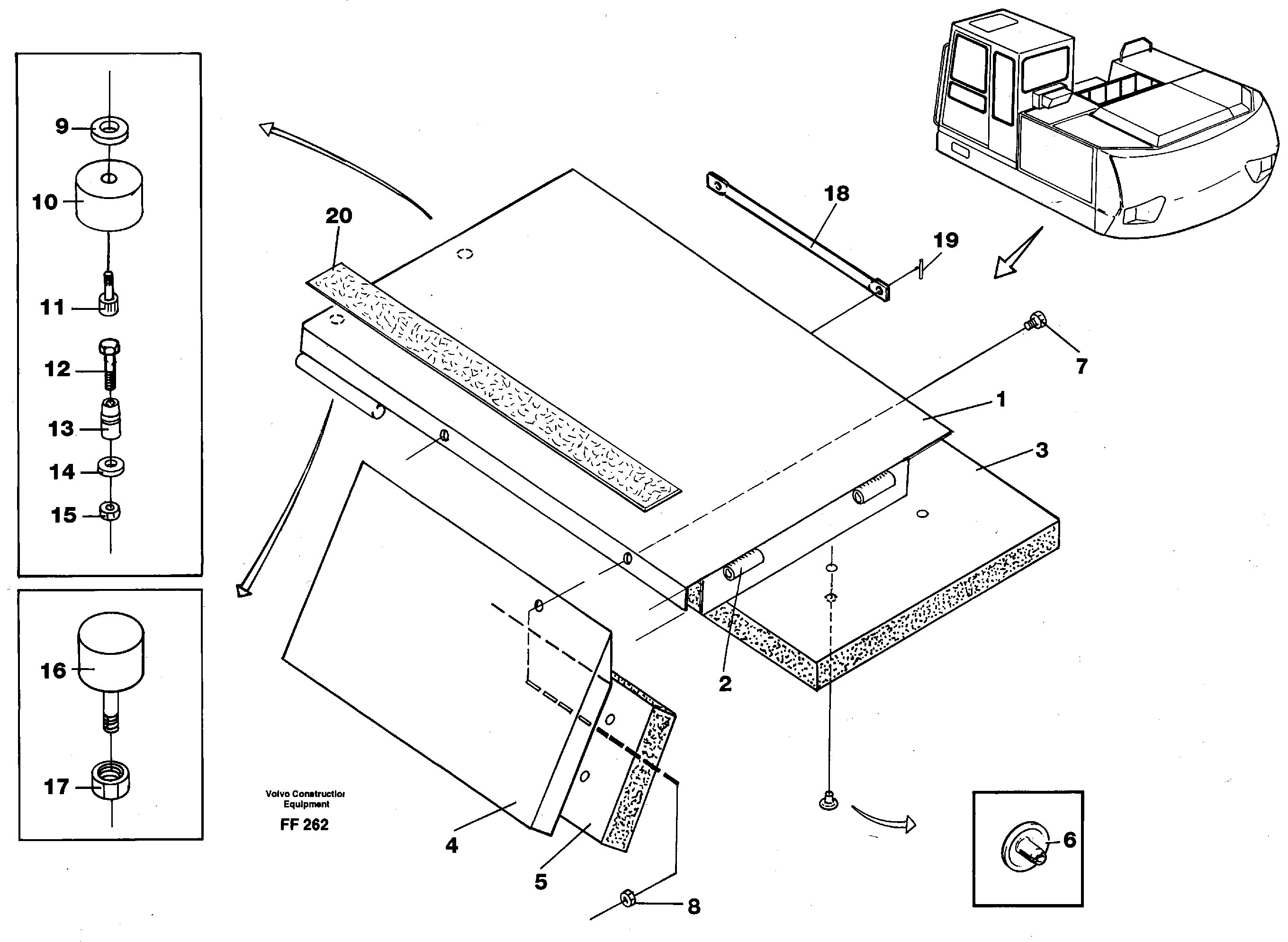 Hatch, valve housing, front — volvo parts diagram