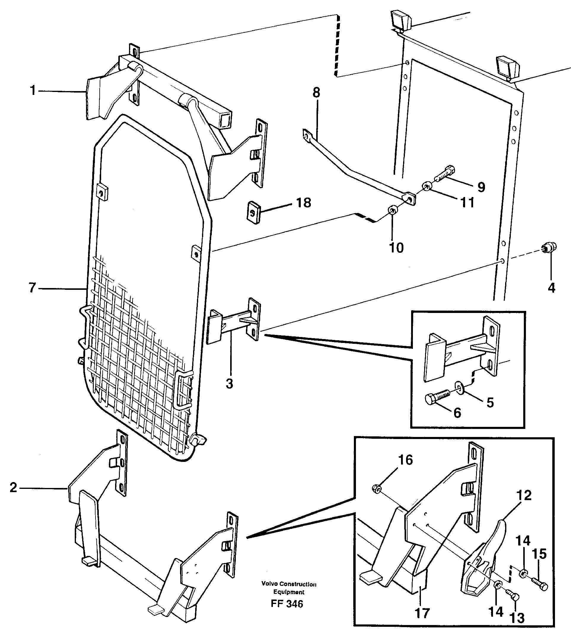 Windscreen protection  14259352 — volvo parts diagram
