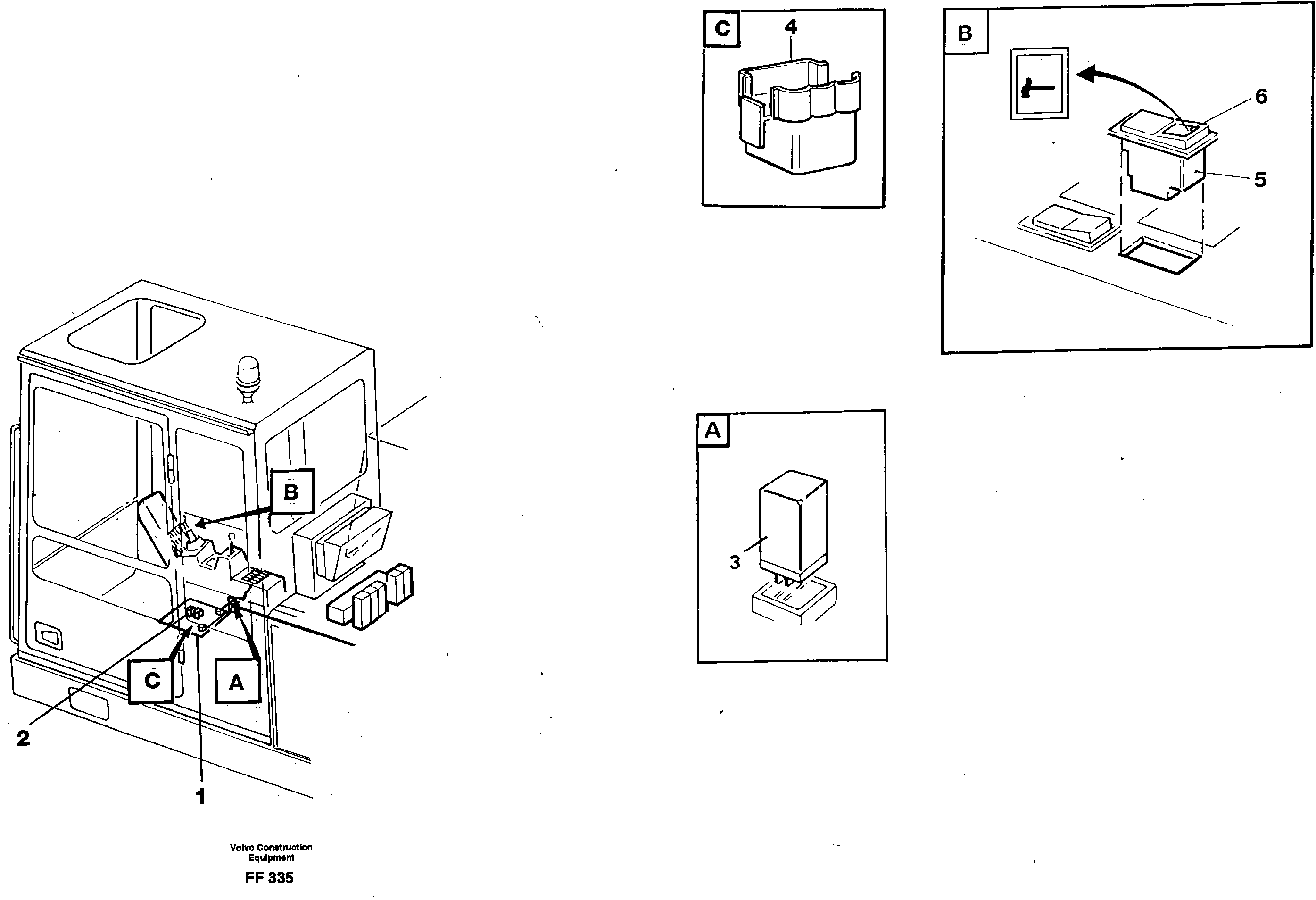 Electric installation for hammer  14253736 — volvo parts diagram